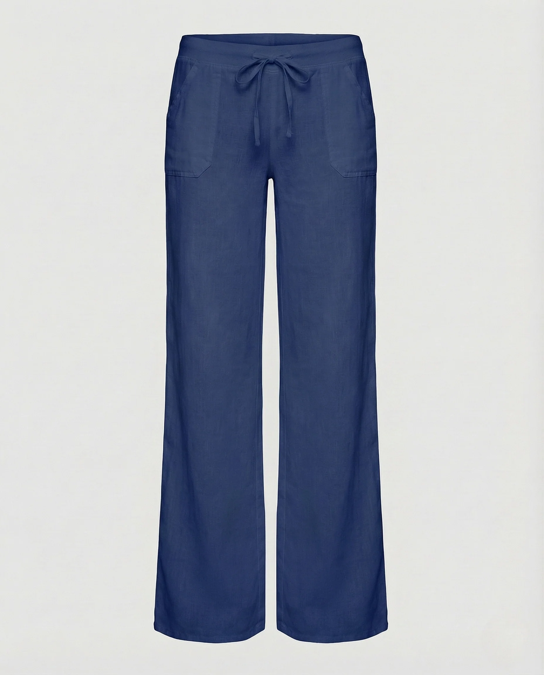 Damen Leinenhose Weit Kordelzug - Image 7