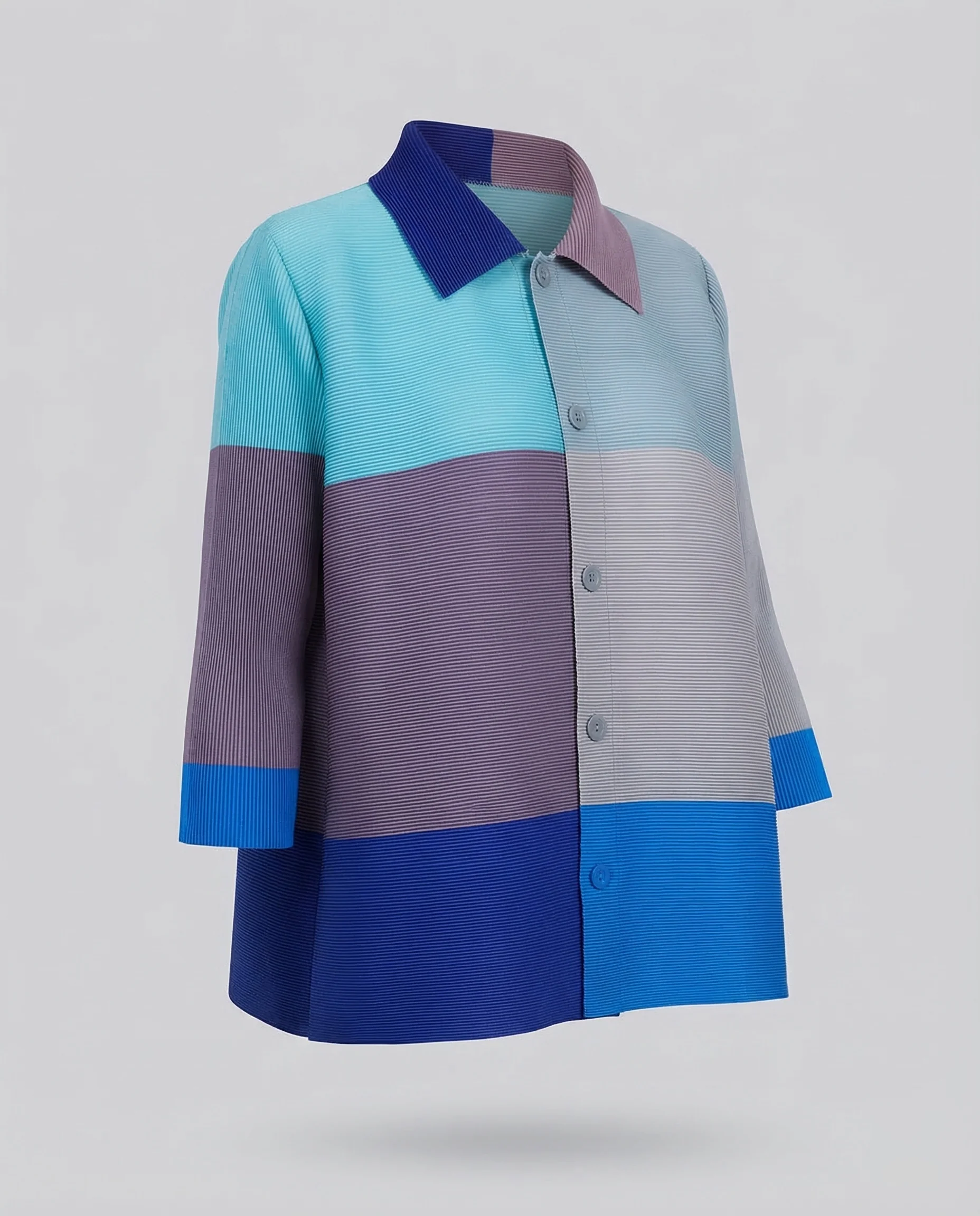 Damen Hemdjacke Plissee - Image 5