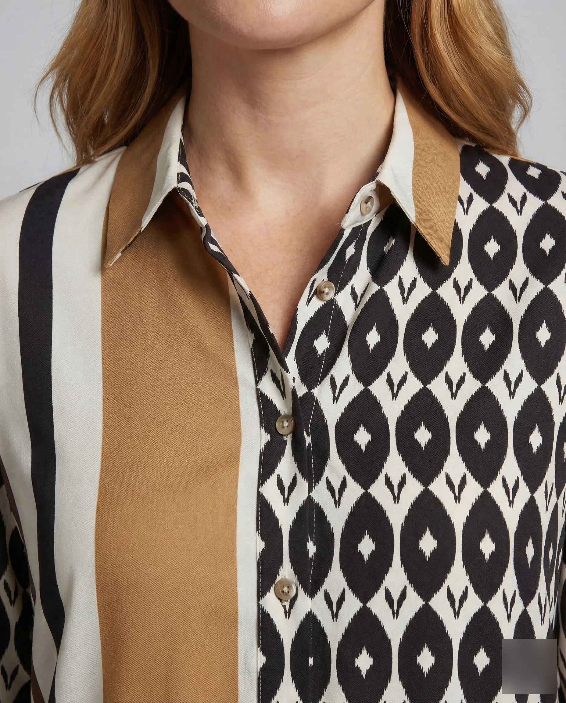 Damen Bluse Seidenoptik Print - Image 3