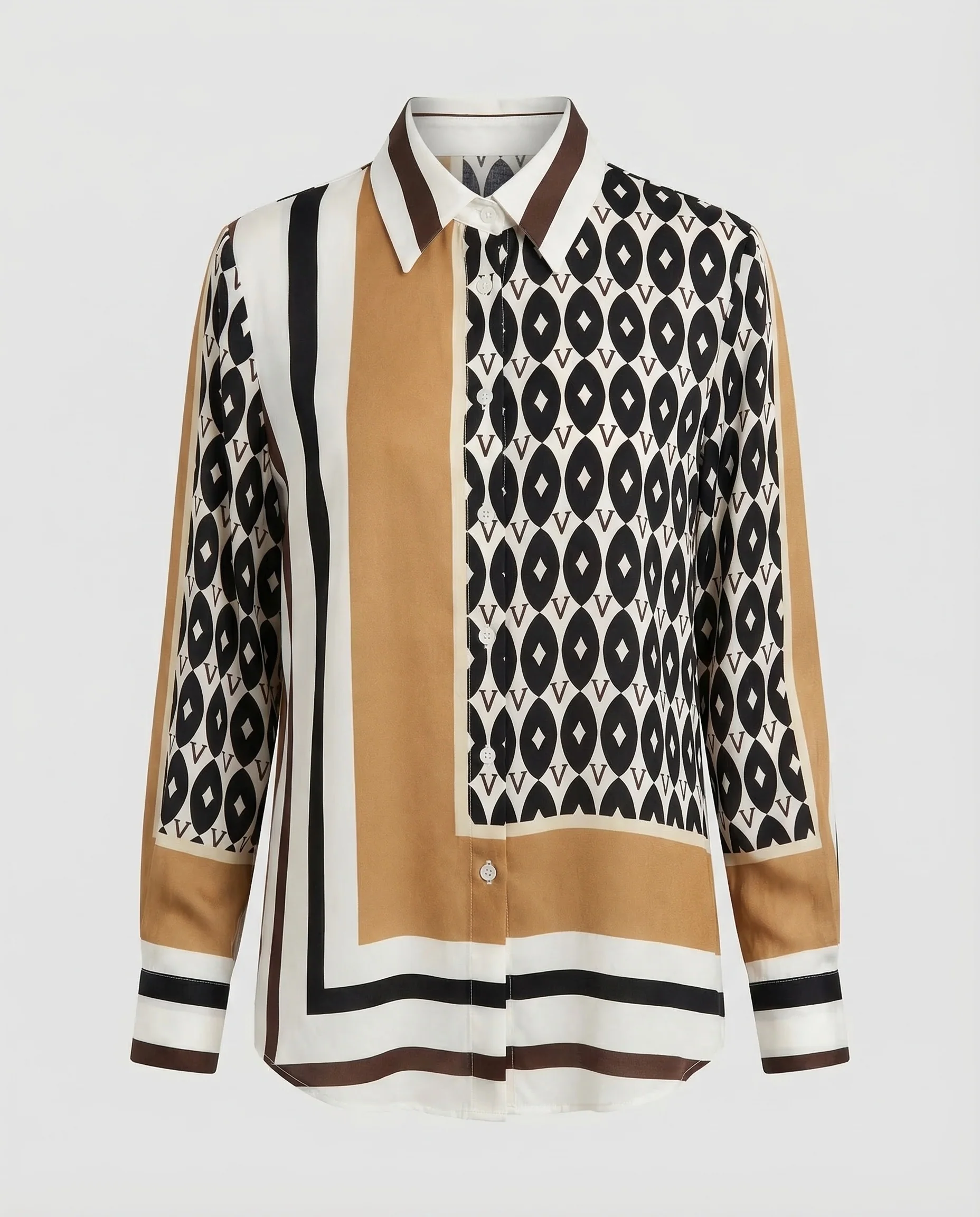 Damen Bluse Seidenoptik Print - Image 4