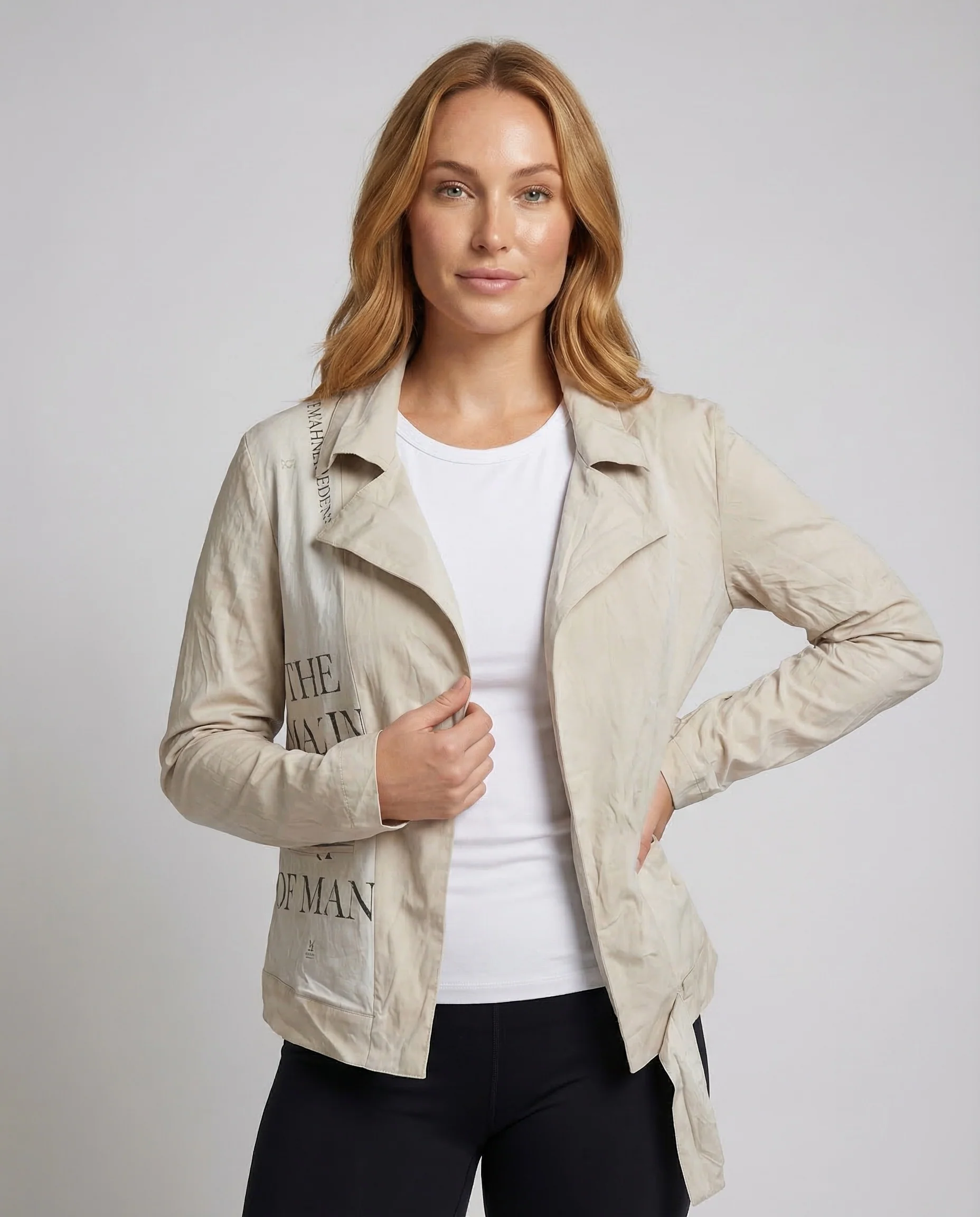 Damen Übergangsjacke Wasserfallkragen - Image 2