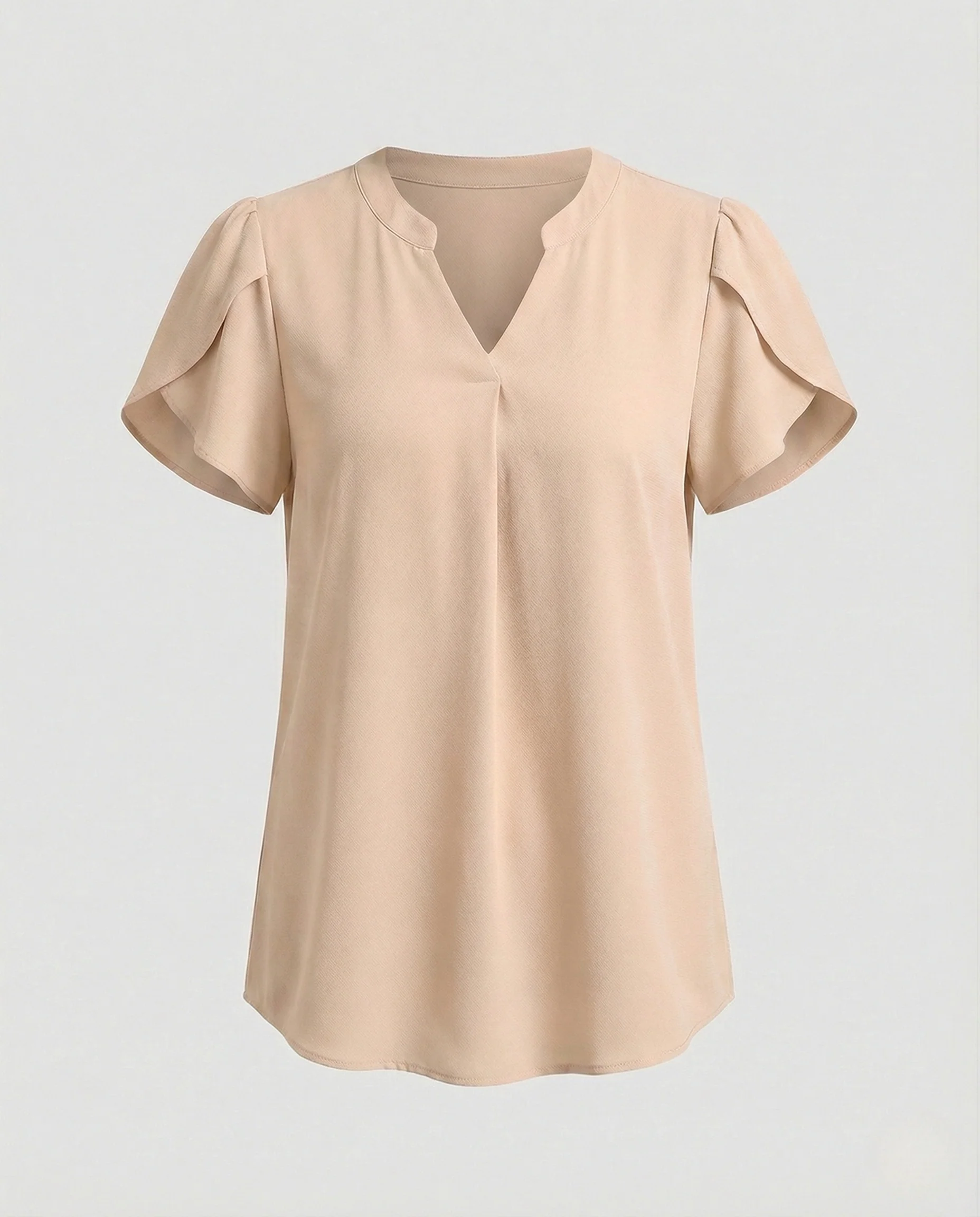 Blusentop Damen mit V-Ausschnitt und Puffärmeln - Image 7