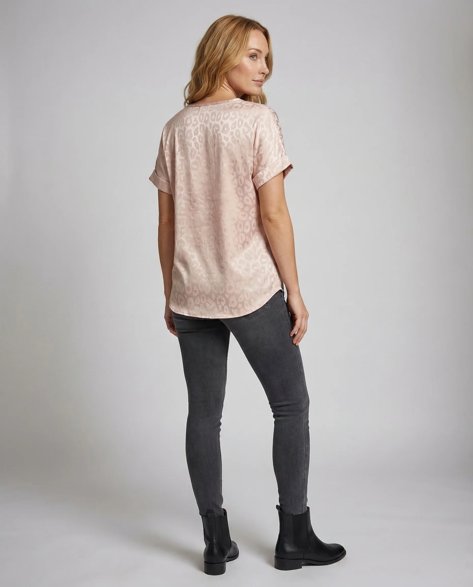 Damen V Ausschnitt Bluse Leo - Image 4