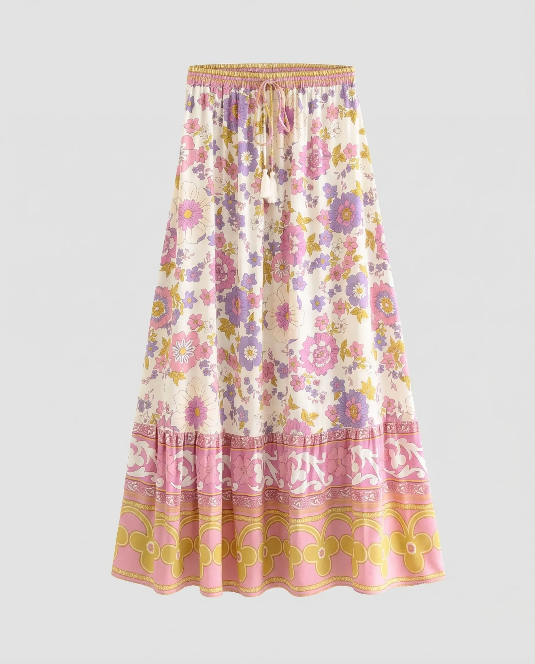 Damen Midirock Boho Print - Image 5