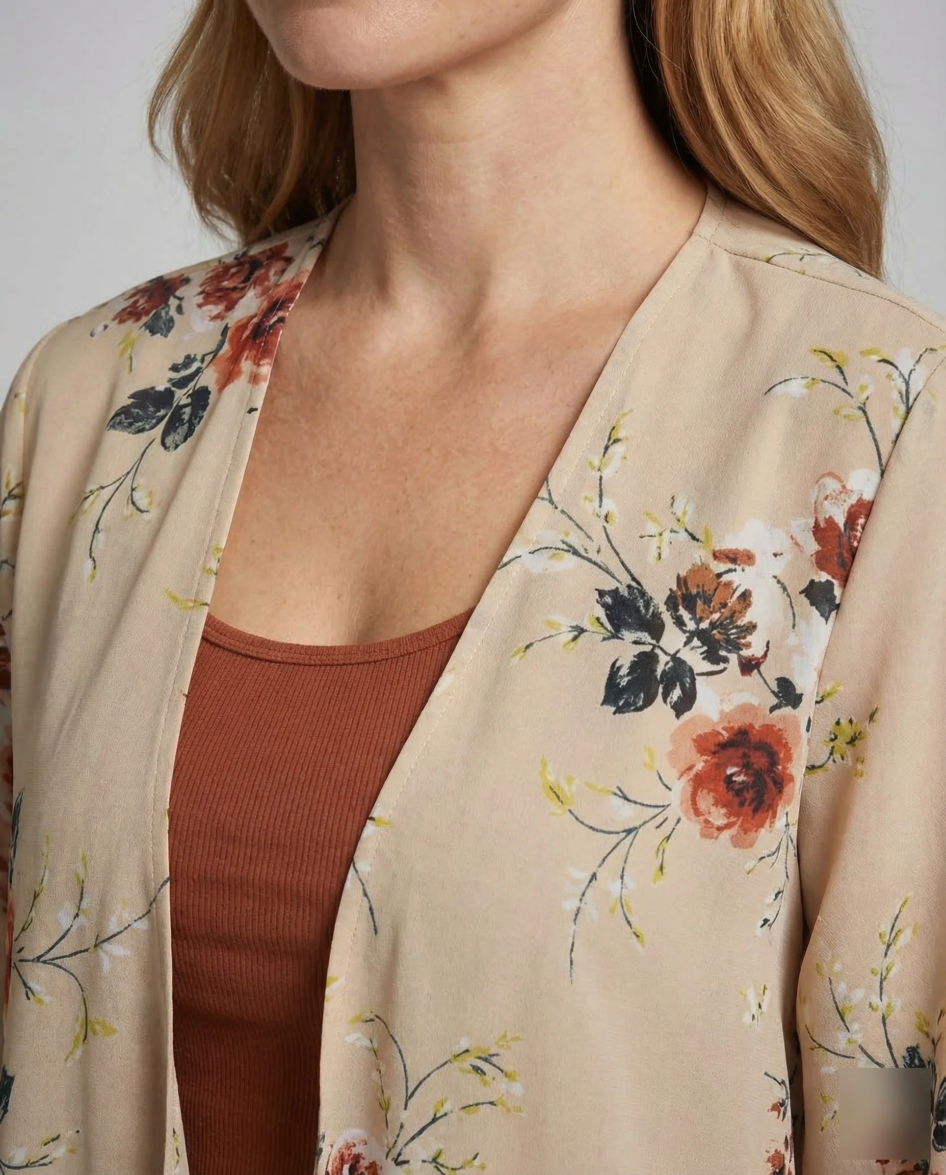 Damen Kimono Cardigan Floral - Image 3