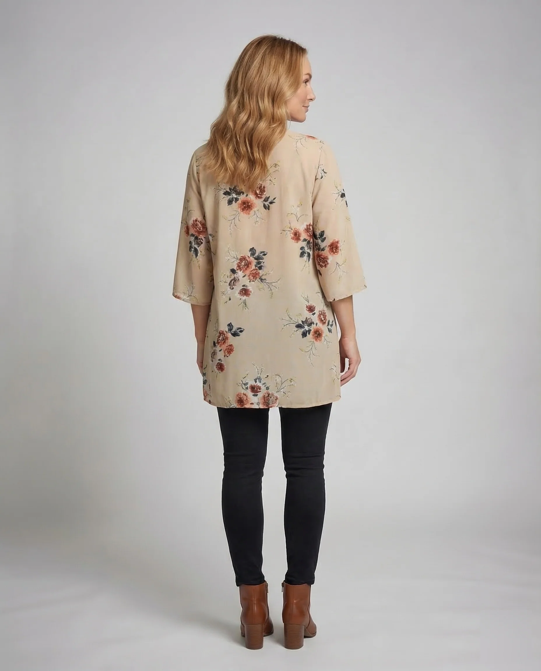 Damen Kimono Cardigan Floral - Image 4