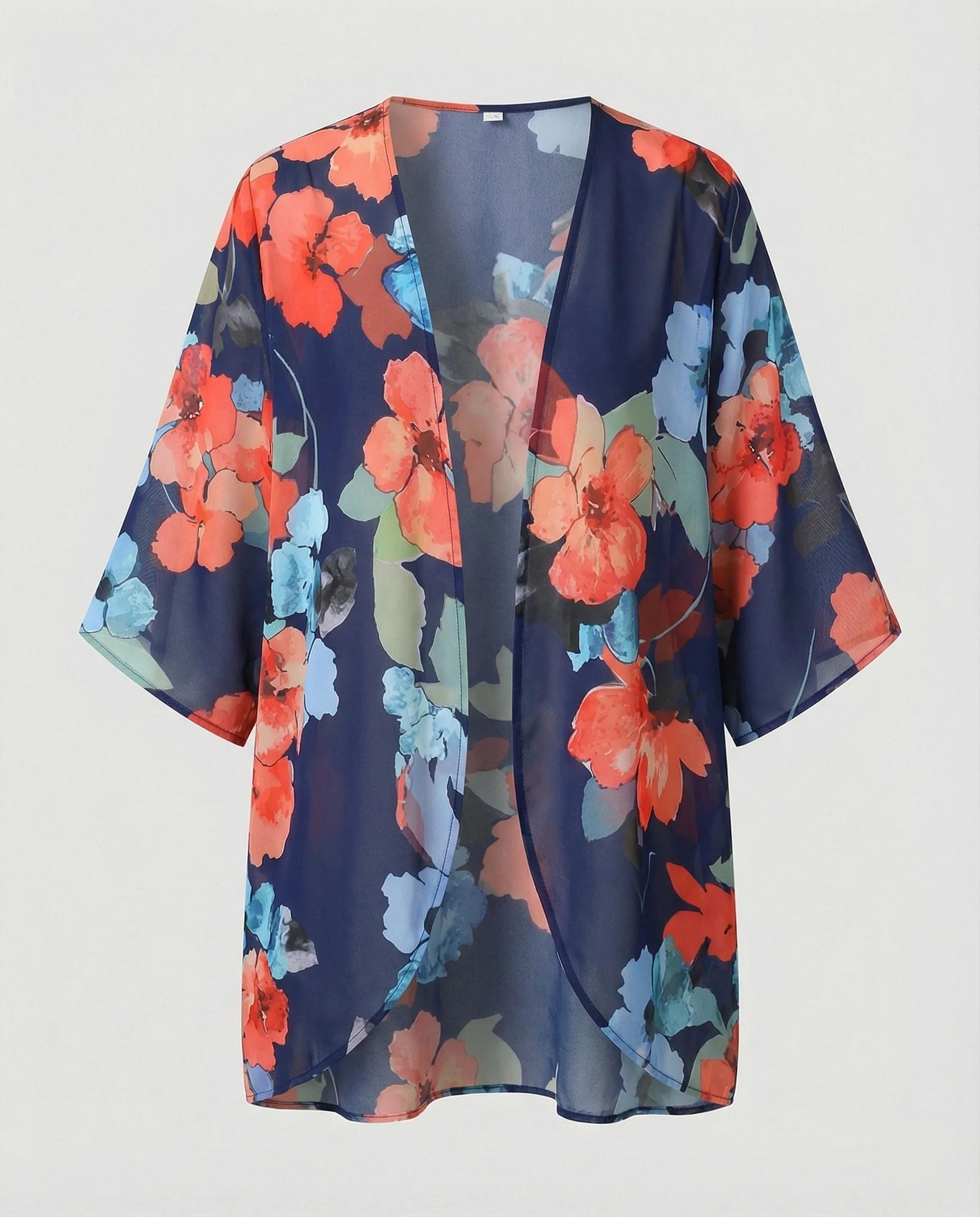 Offener Kimono Damen Floral - Image 19