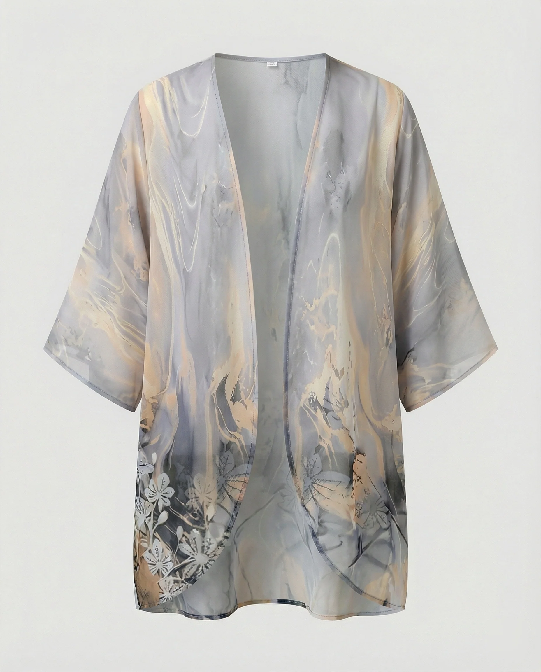 Offener Kimono Damen Floral - Image 21