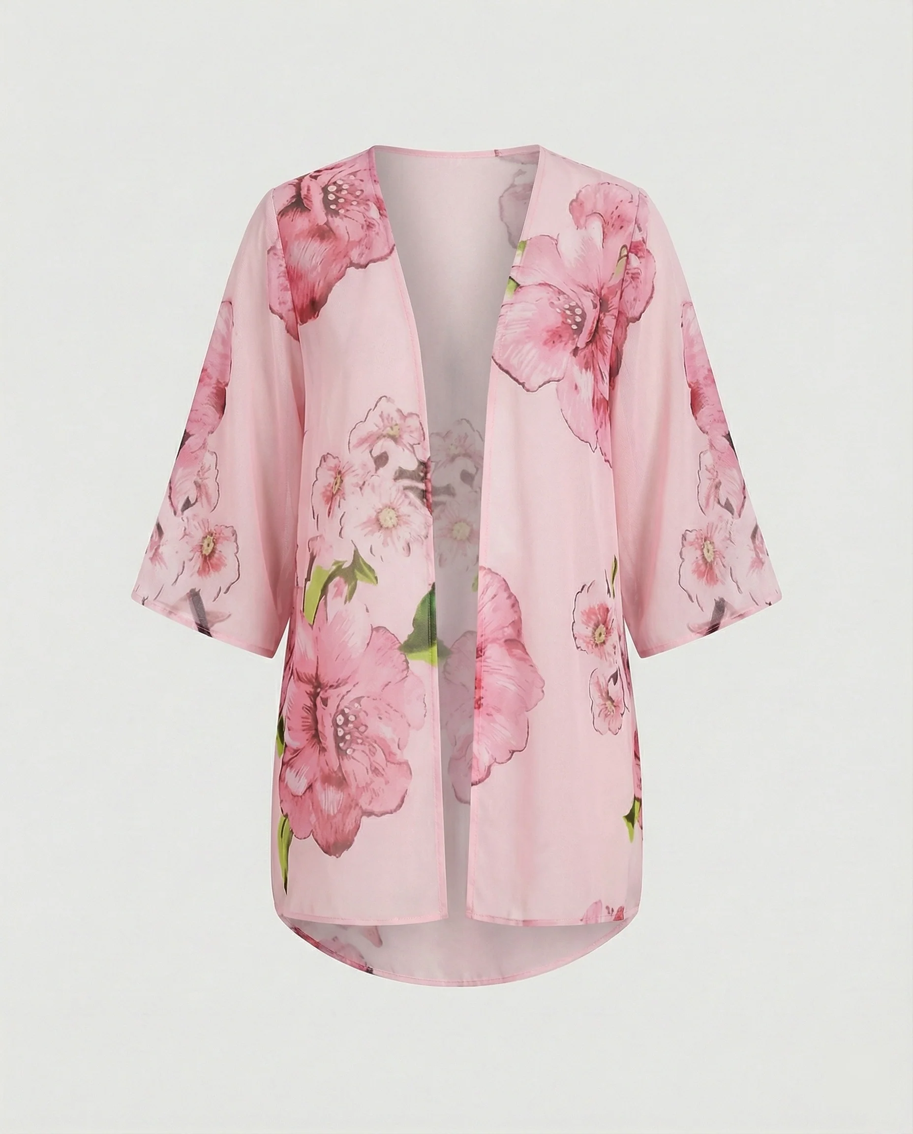 Offener Kimono Damen Floral - Image 33
