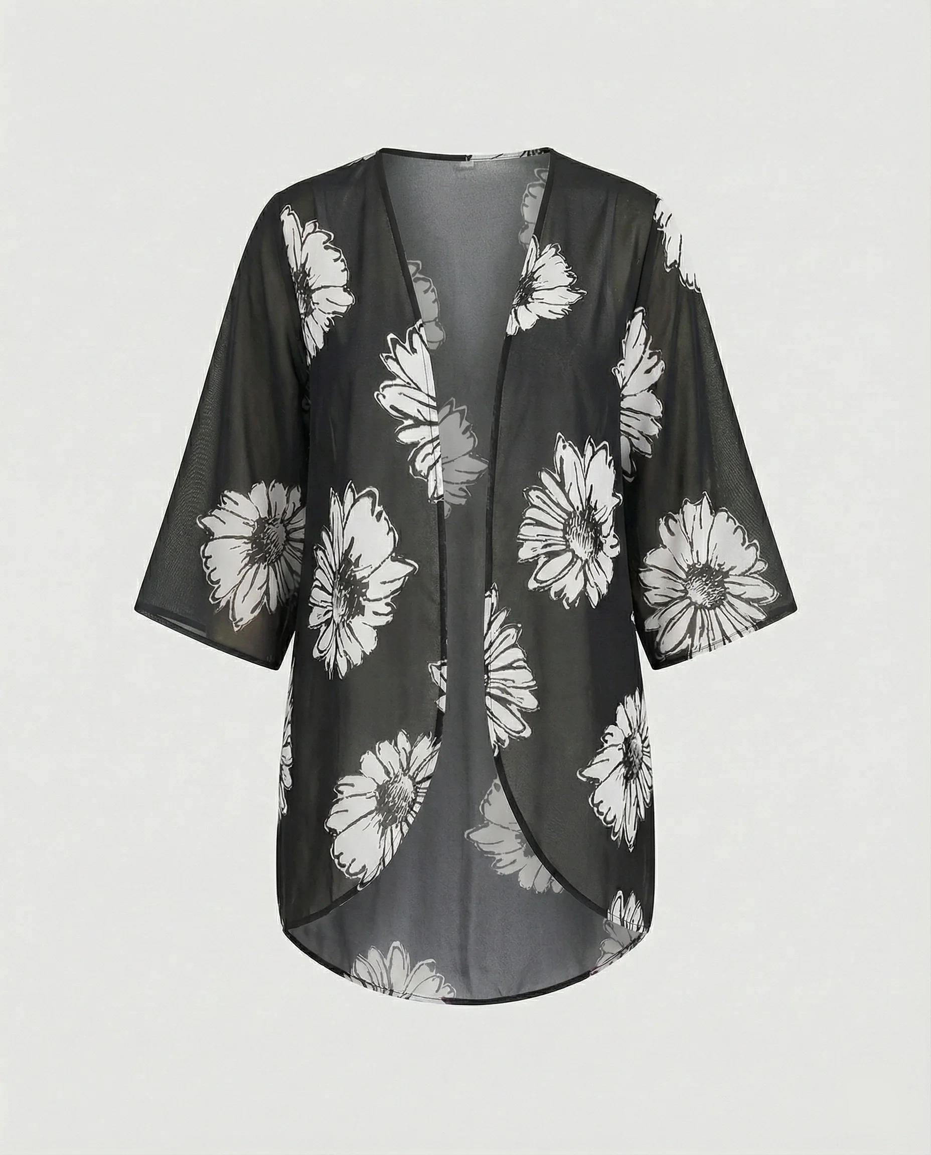 Offener Kimono Damen Floral - Image 38
