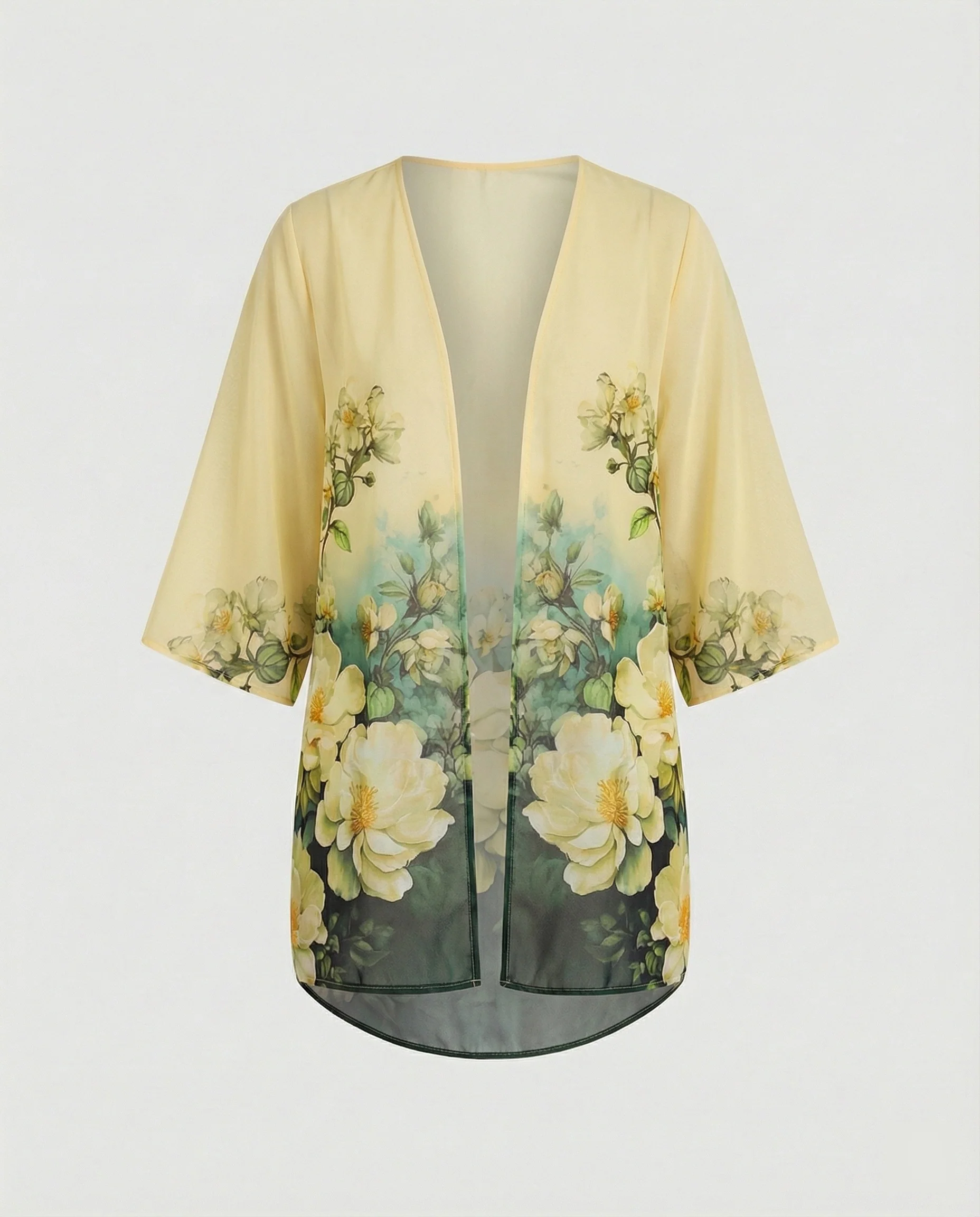 Offener Kimono Damen Floral - Image 42