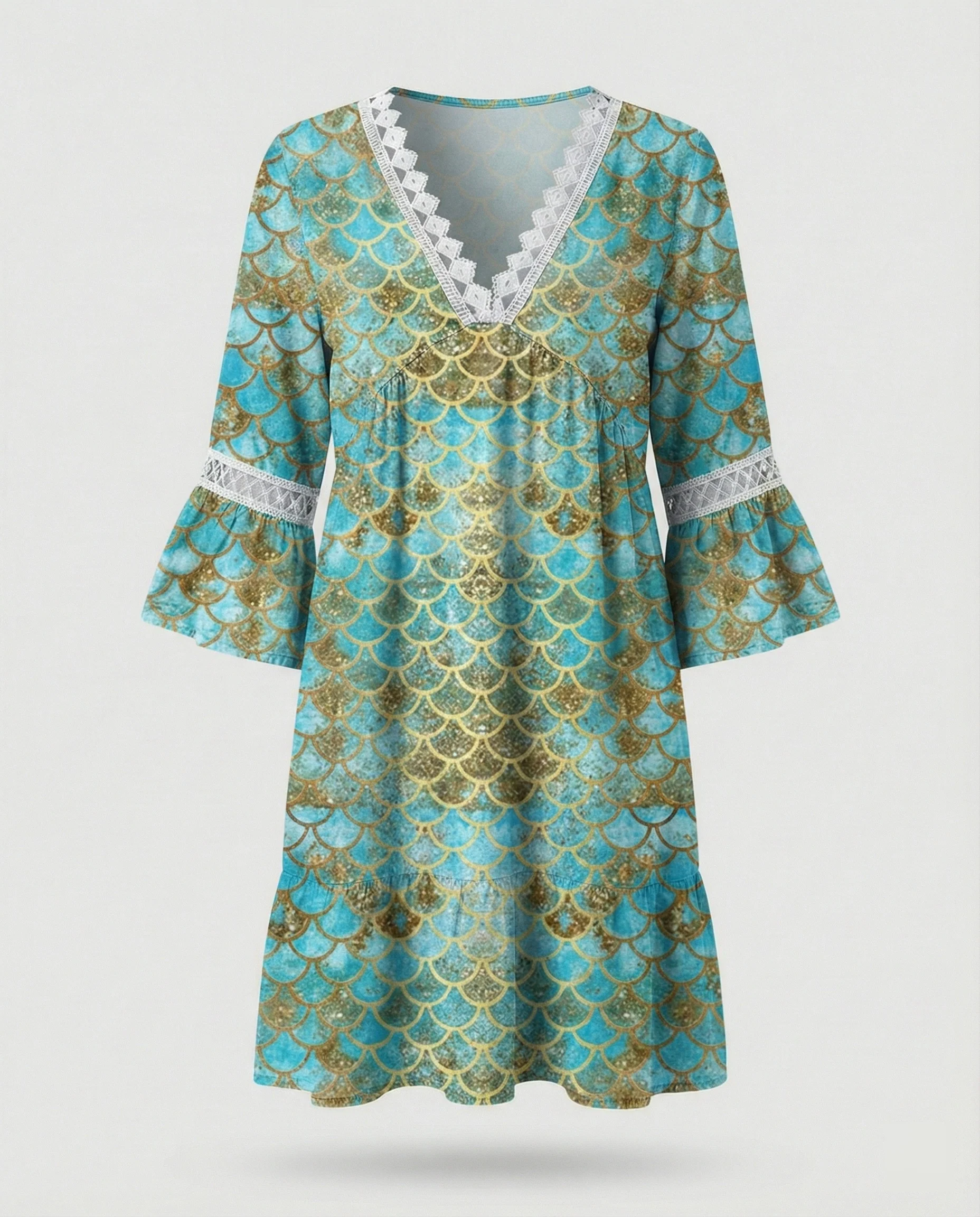 Damen Minikleid A-Linie floral - Image 10
