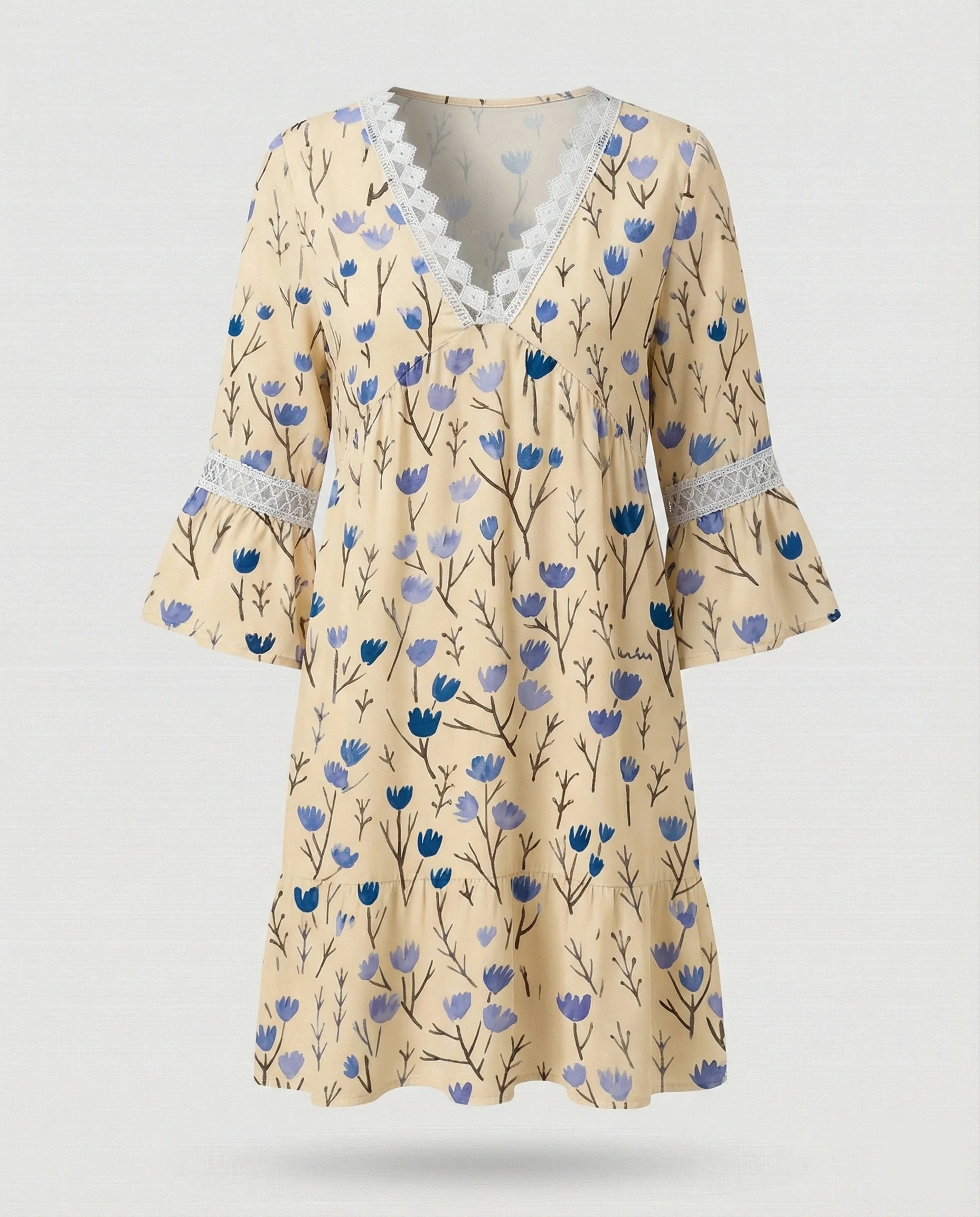 Damen Minikleid A-Linie floral - Image 17