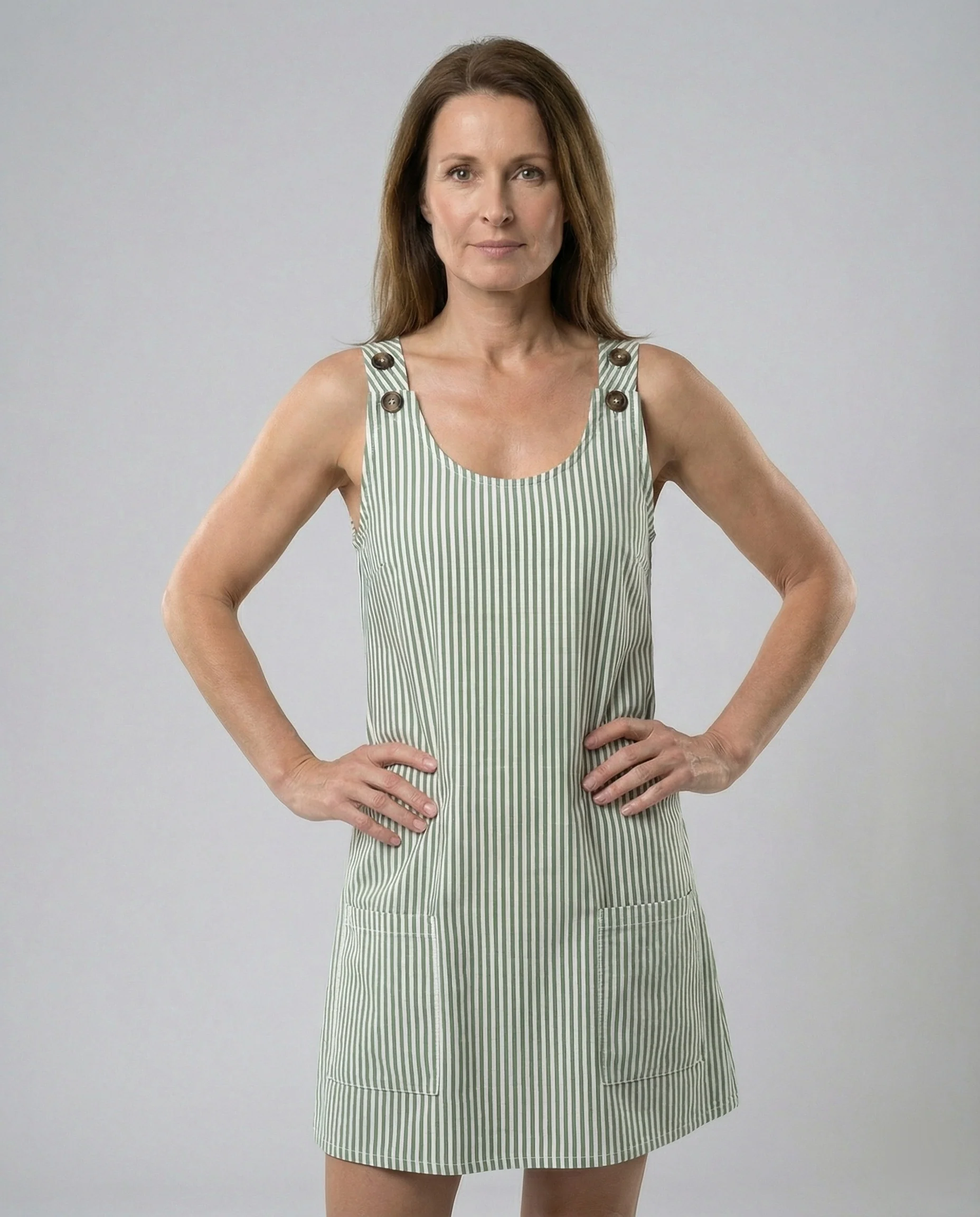 A-Linien Trägerkleid Mit Taschen Damen - Image 8