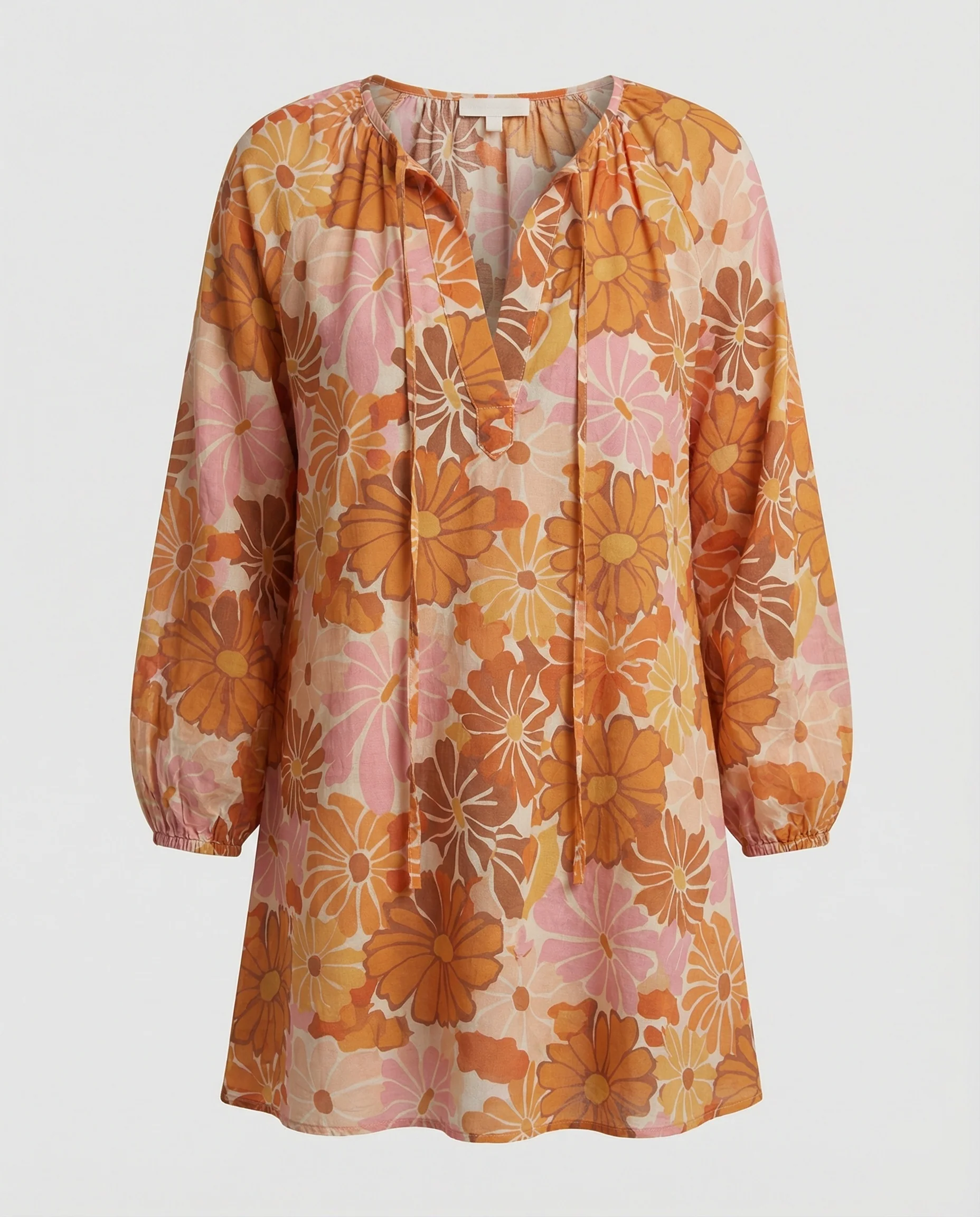 Blumenkleid Damen Tunika Minikleid - Image 5