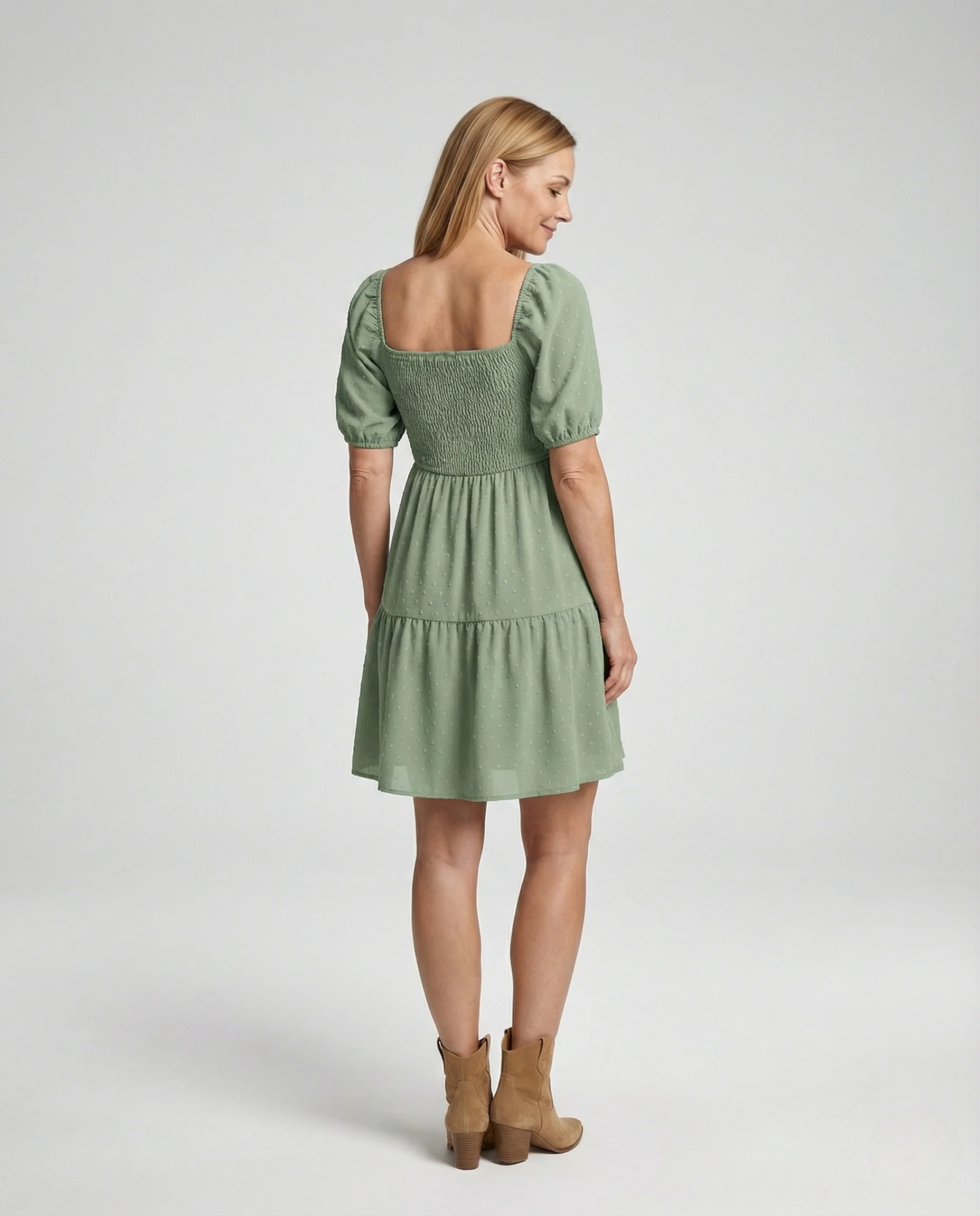 Damen Freizeitkleid mit Smokoberteil - Image 4