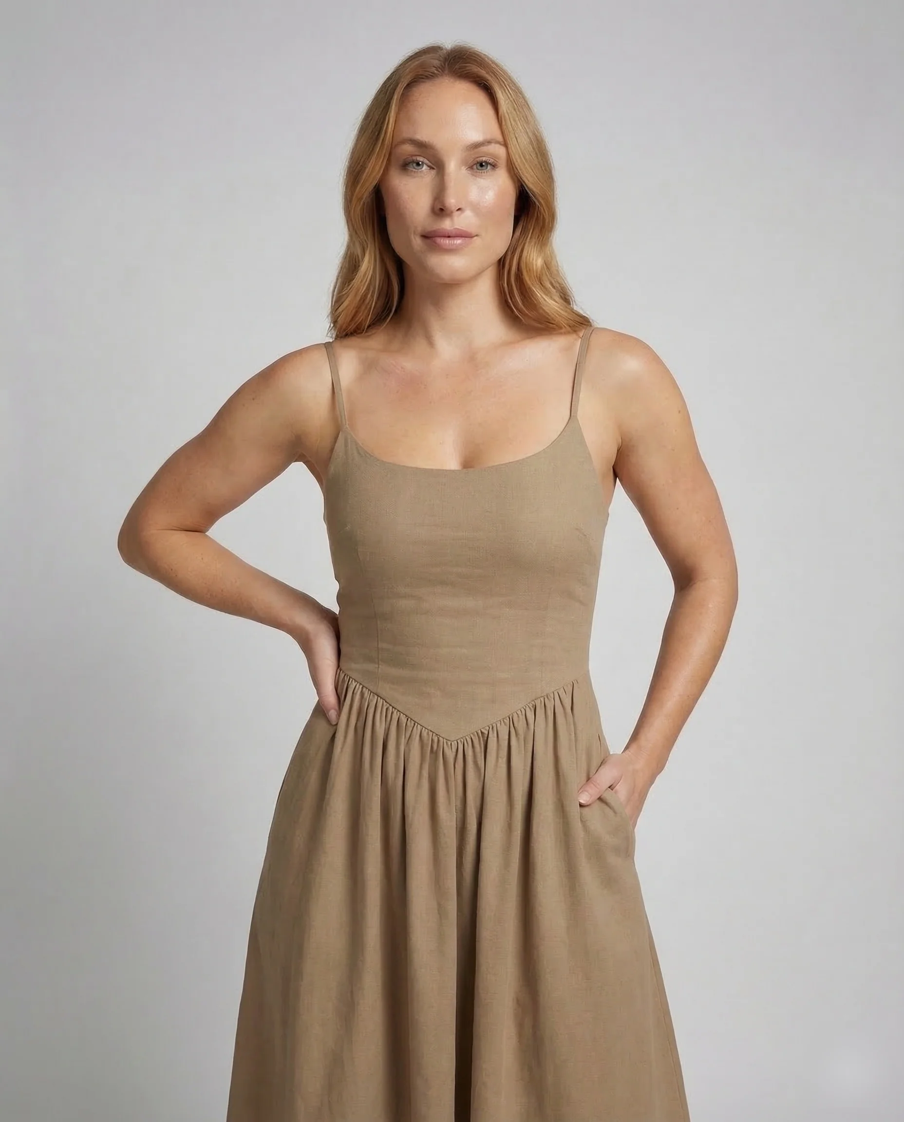 Damen Jerseykleid Spaghettiträger - Image 2