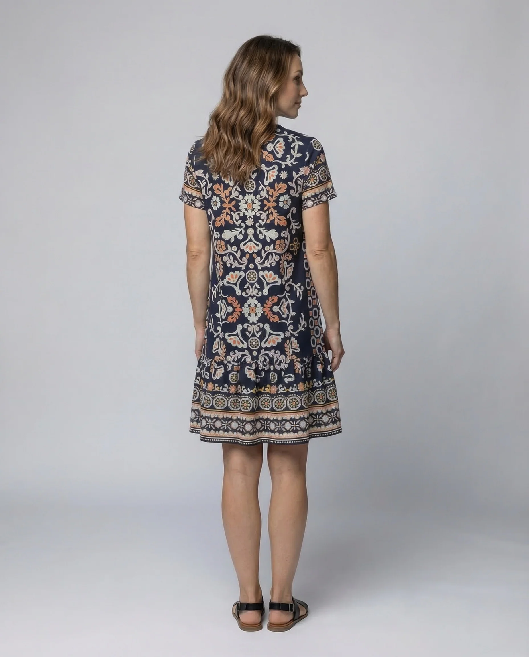 Damen Viskose Kleid Ethnomuster - Image 4