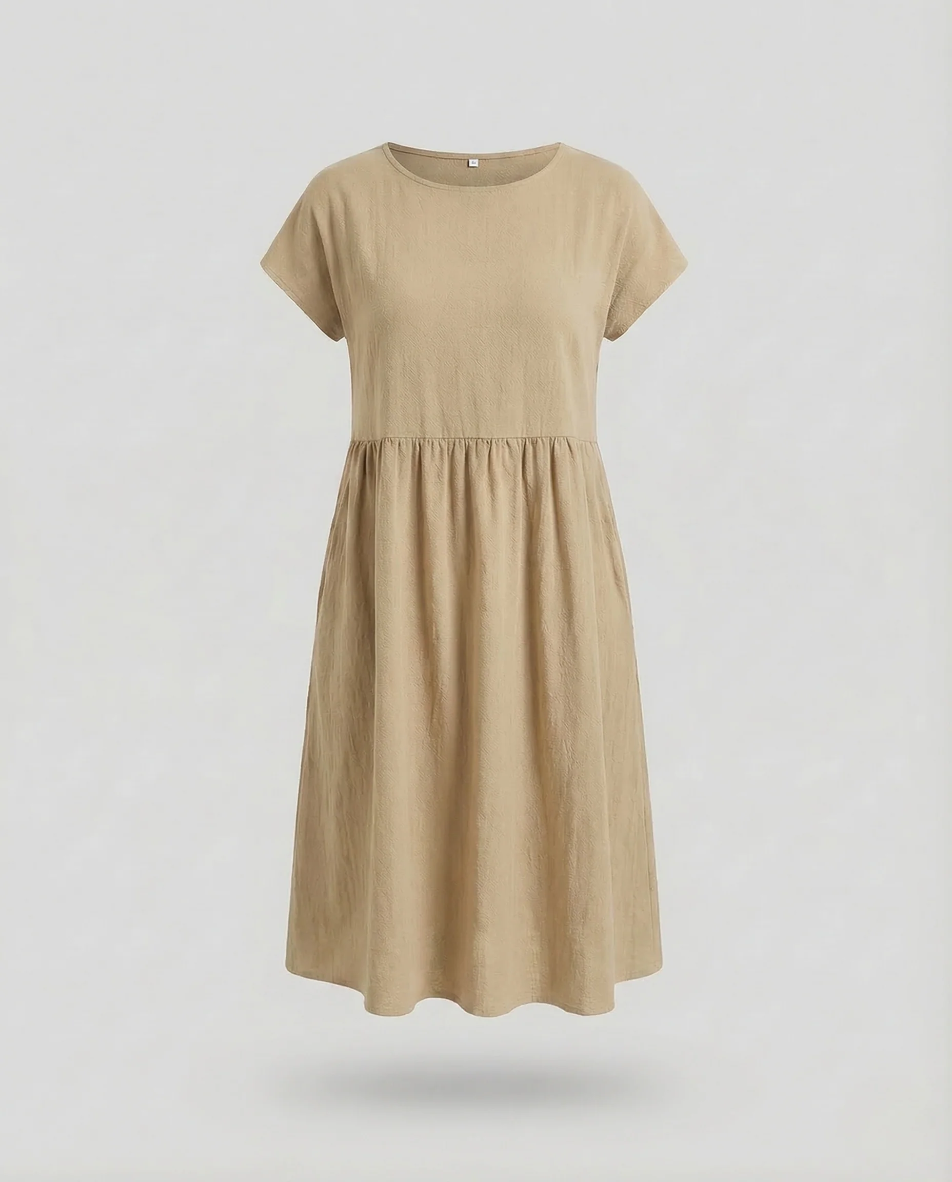 Damen Midikleid Empire Taille Taschen - Image 14