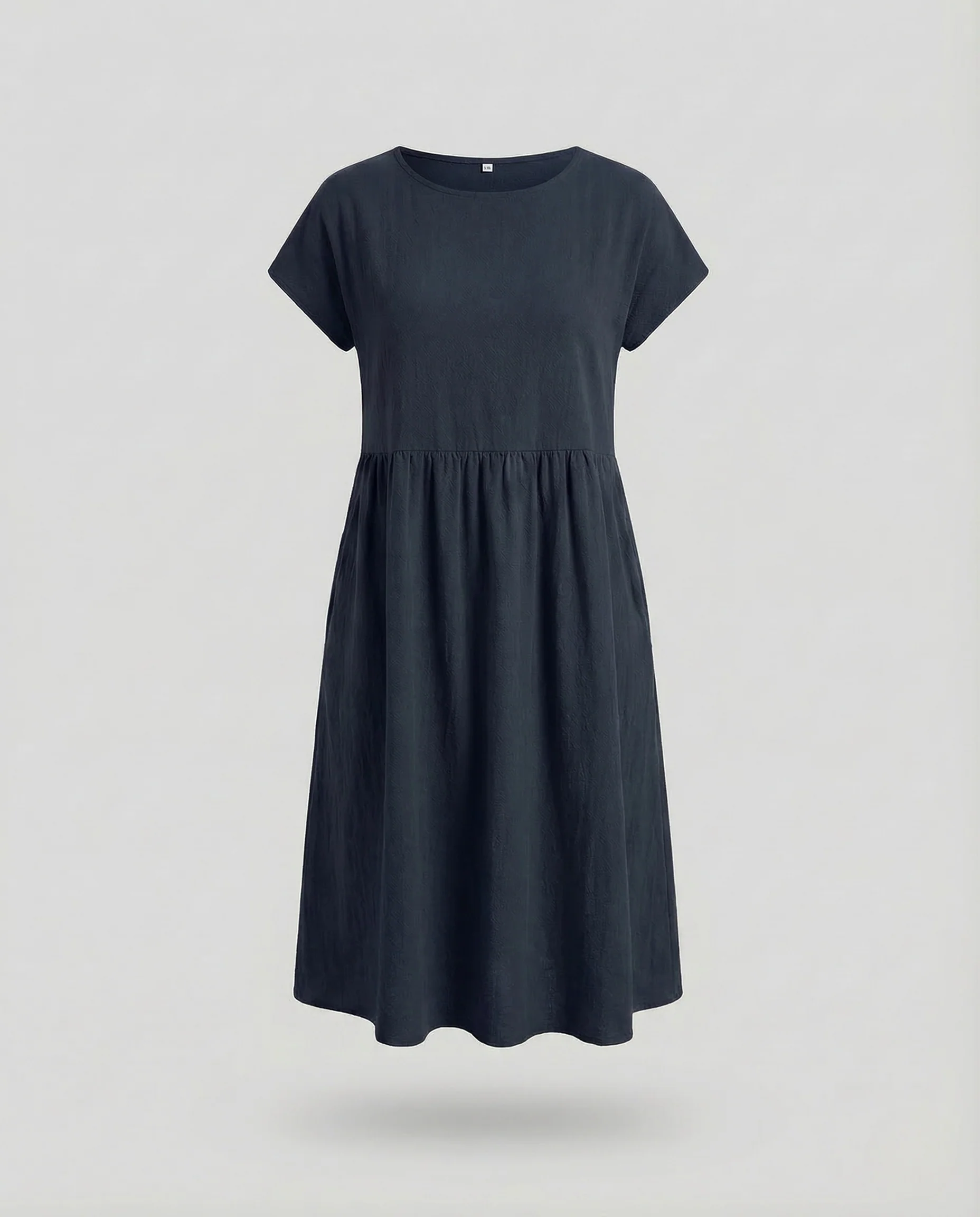 Damen Midikleid Empire Taille Taschen - Image 7