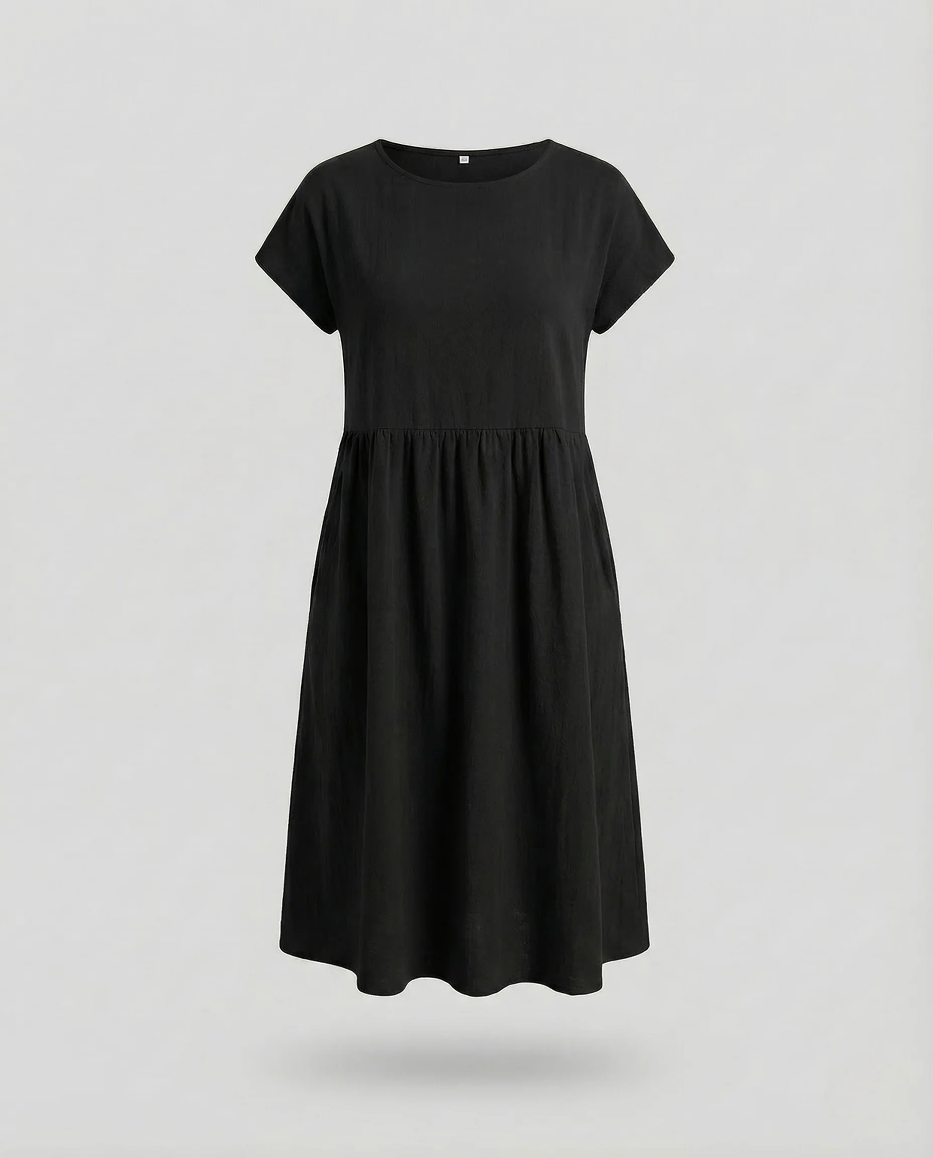 Damen Midikleid Empire Taille Taschen - Image 8