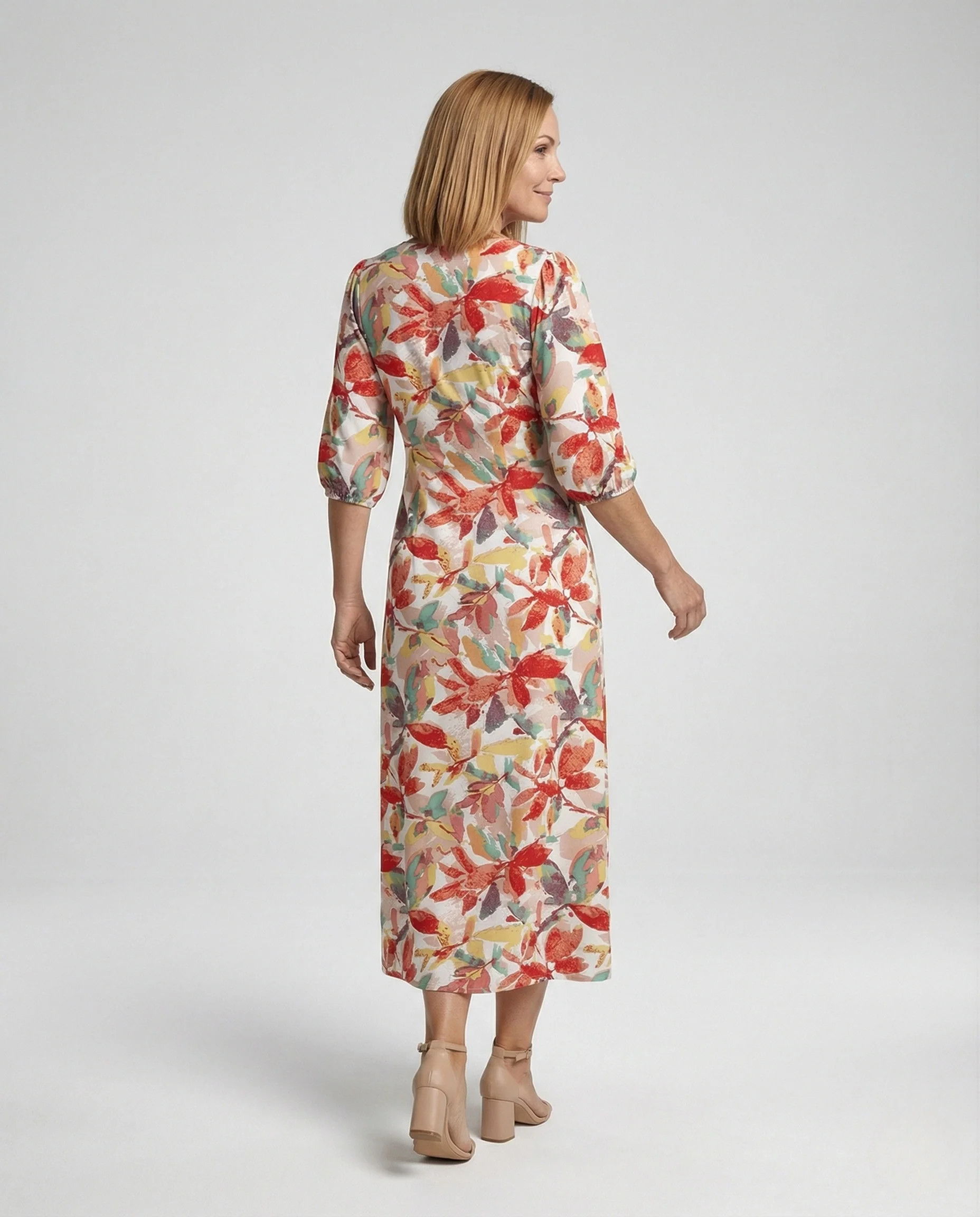 Freizeitkleid Damen Midikleid Knopfleiste - Image 4