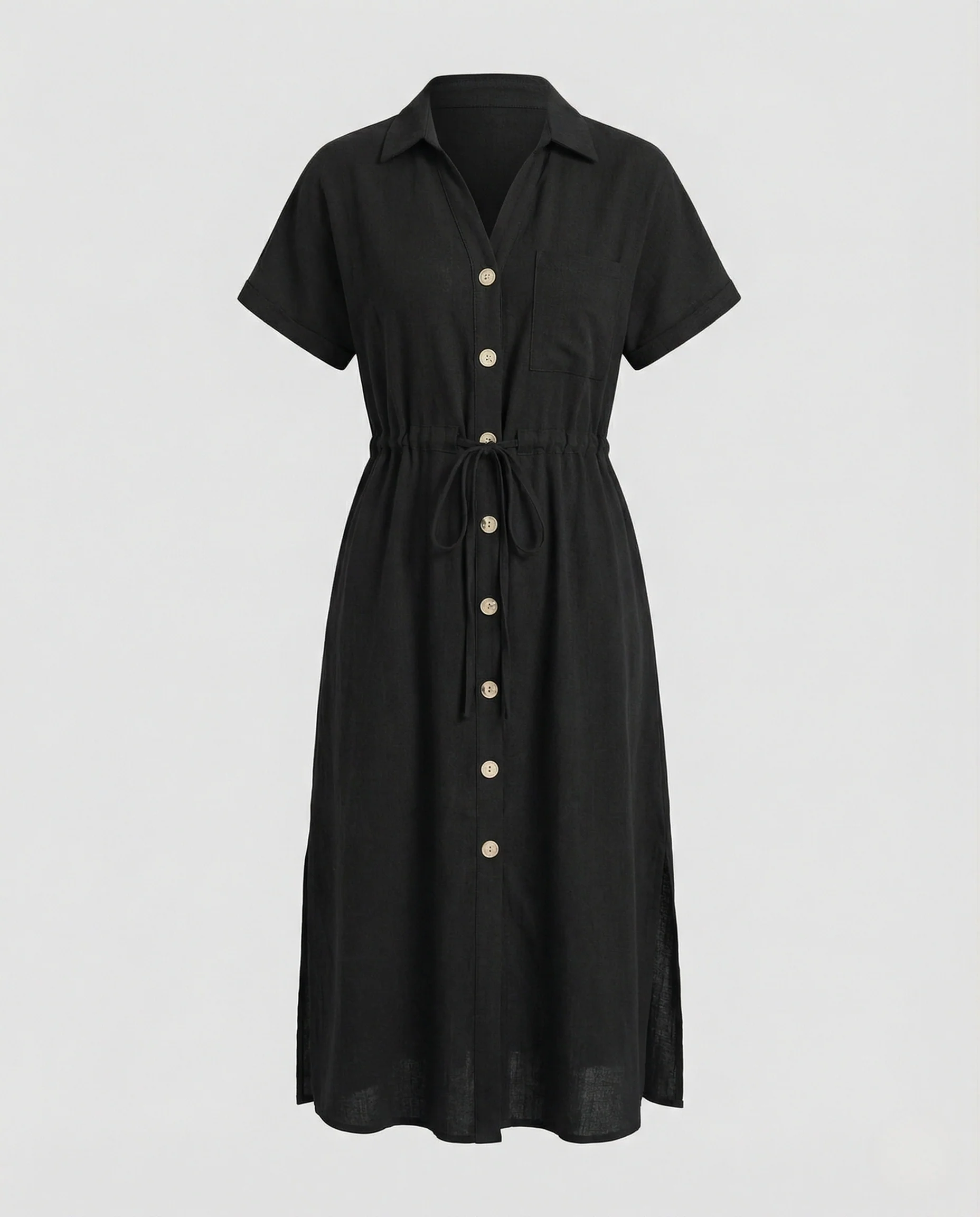 Damen Midikleid Sommer mit Knopfleiste - Image 5
