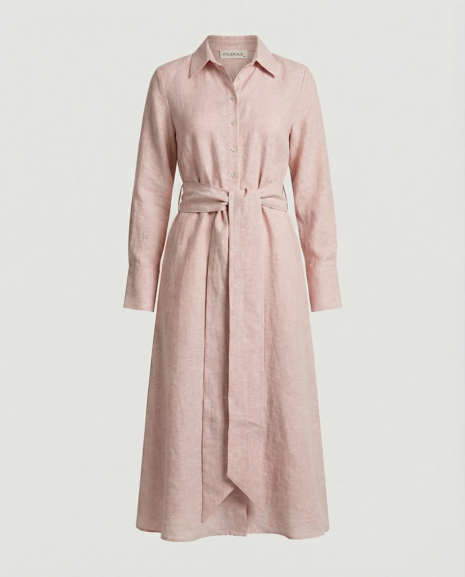 Leinen Freizeitkleid Damen Hemdkleid - Image 6