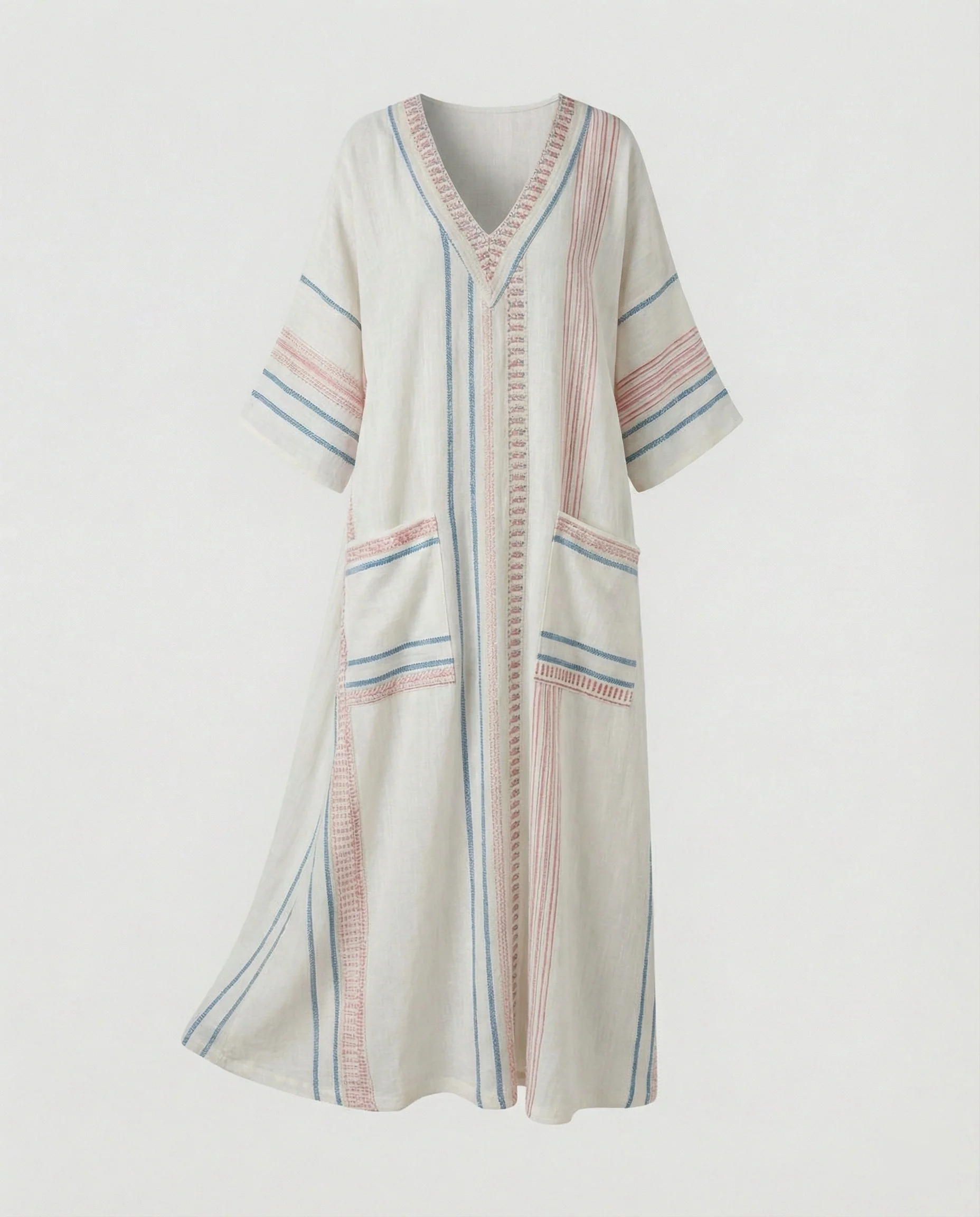 Leinen Kaftan Maxikleid Damen - Image 18