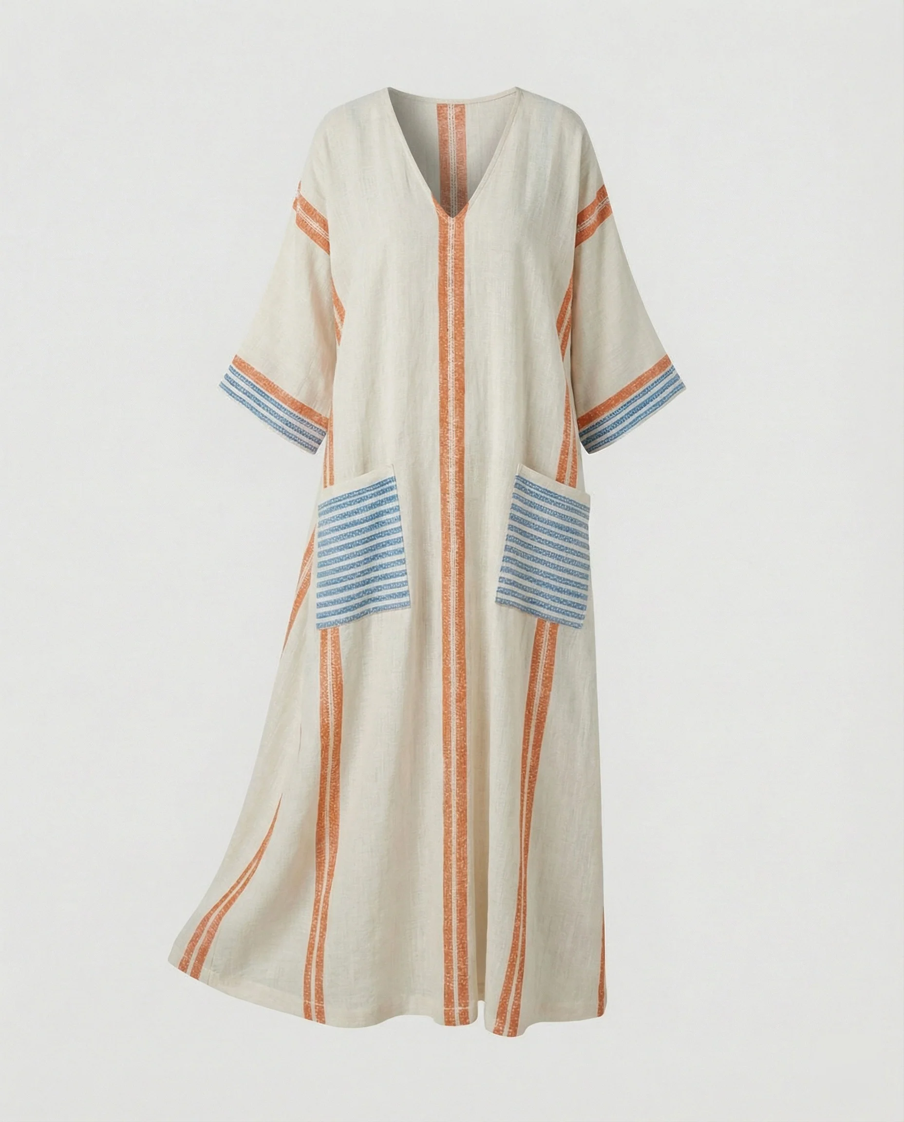 Leinen Kaftan Maxikleid Damen - Image 21