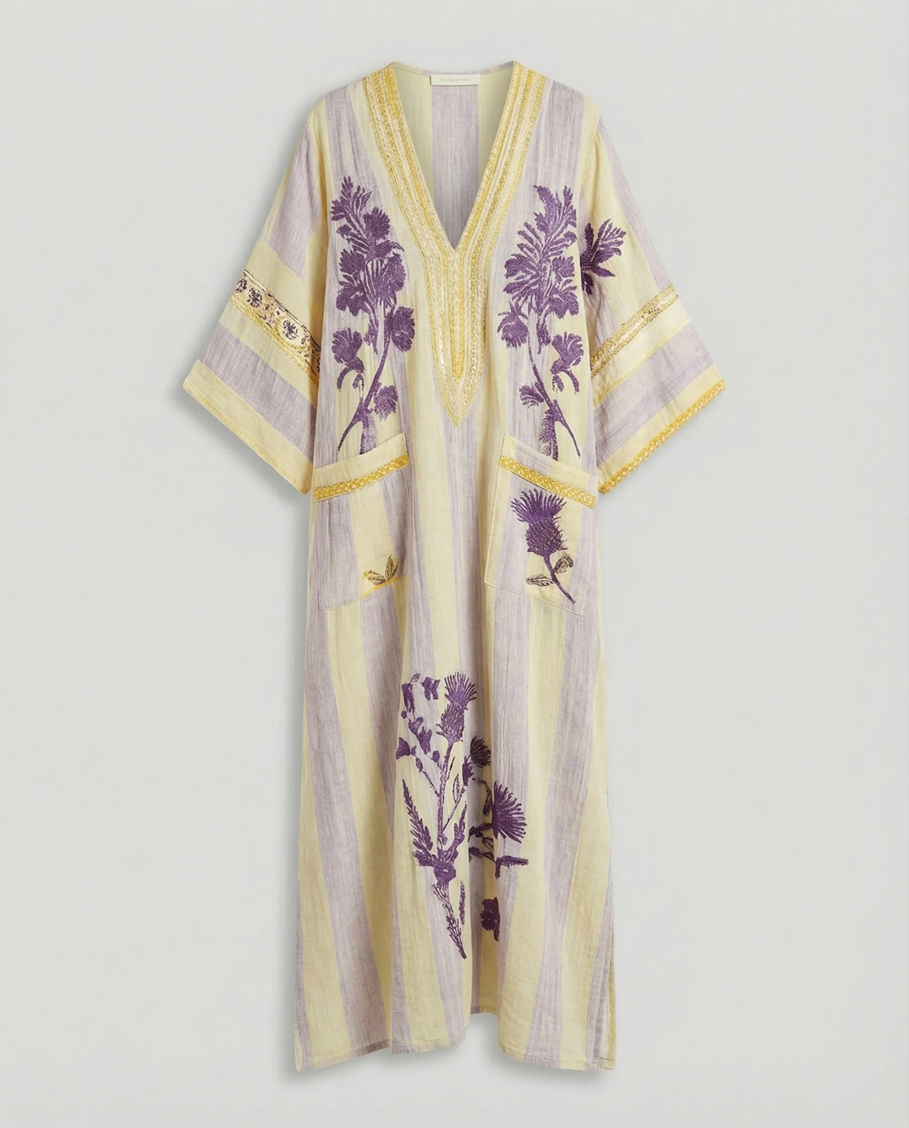 Leinen Kaftan Maxikleid Damen - Image 29