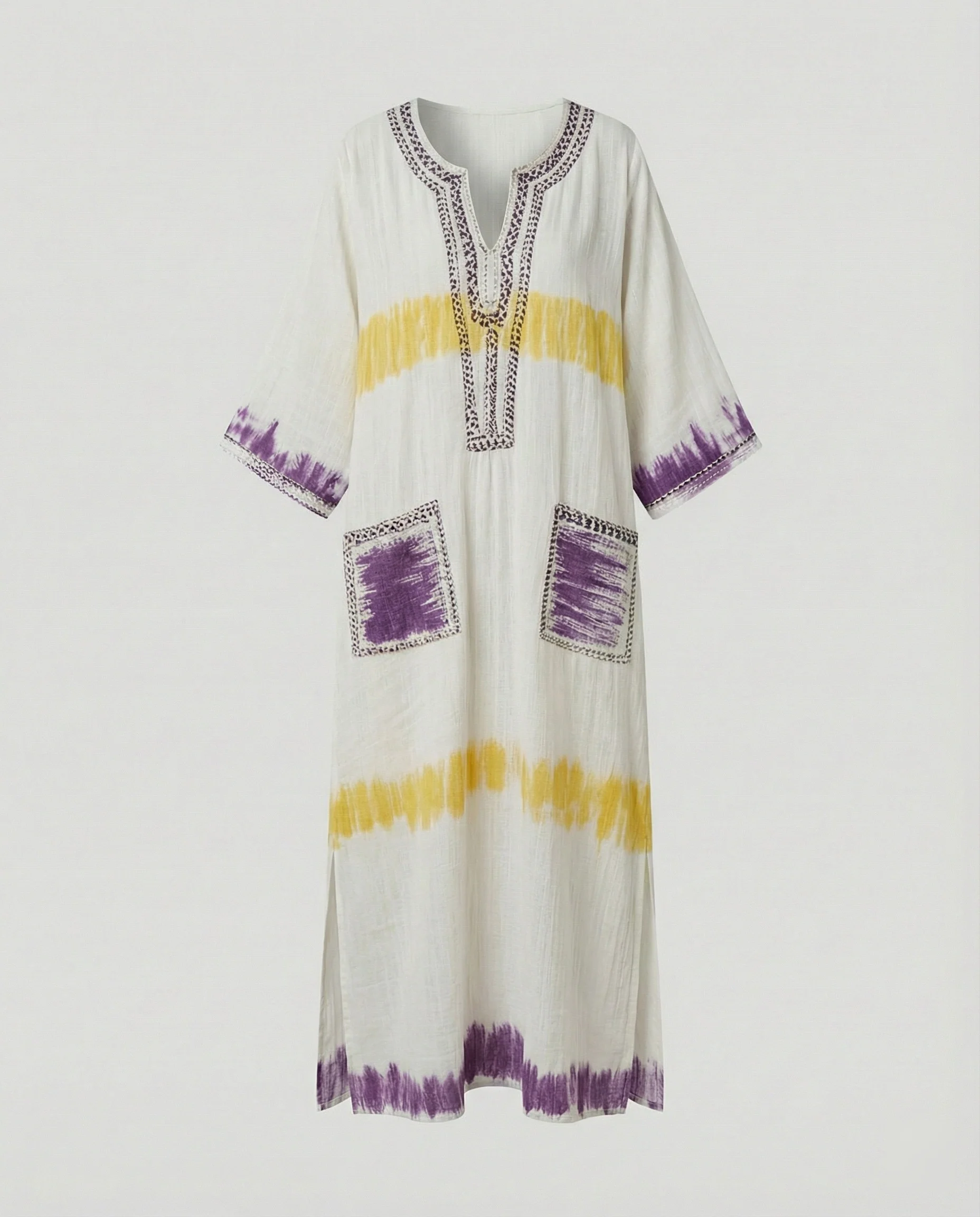 Leinen Kaftan Maxikleid Damen - Image 4