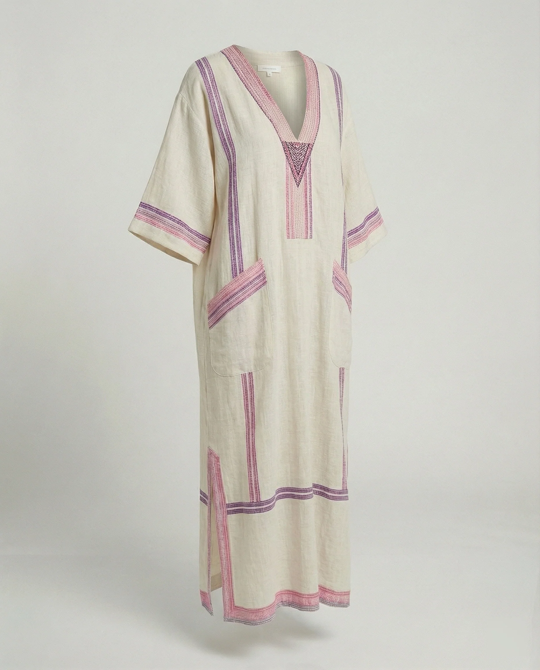 Leinen Kaftan Maxikleid Damen - Image 45