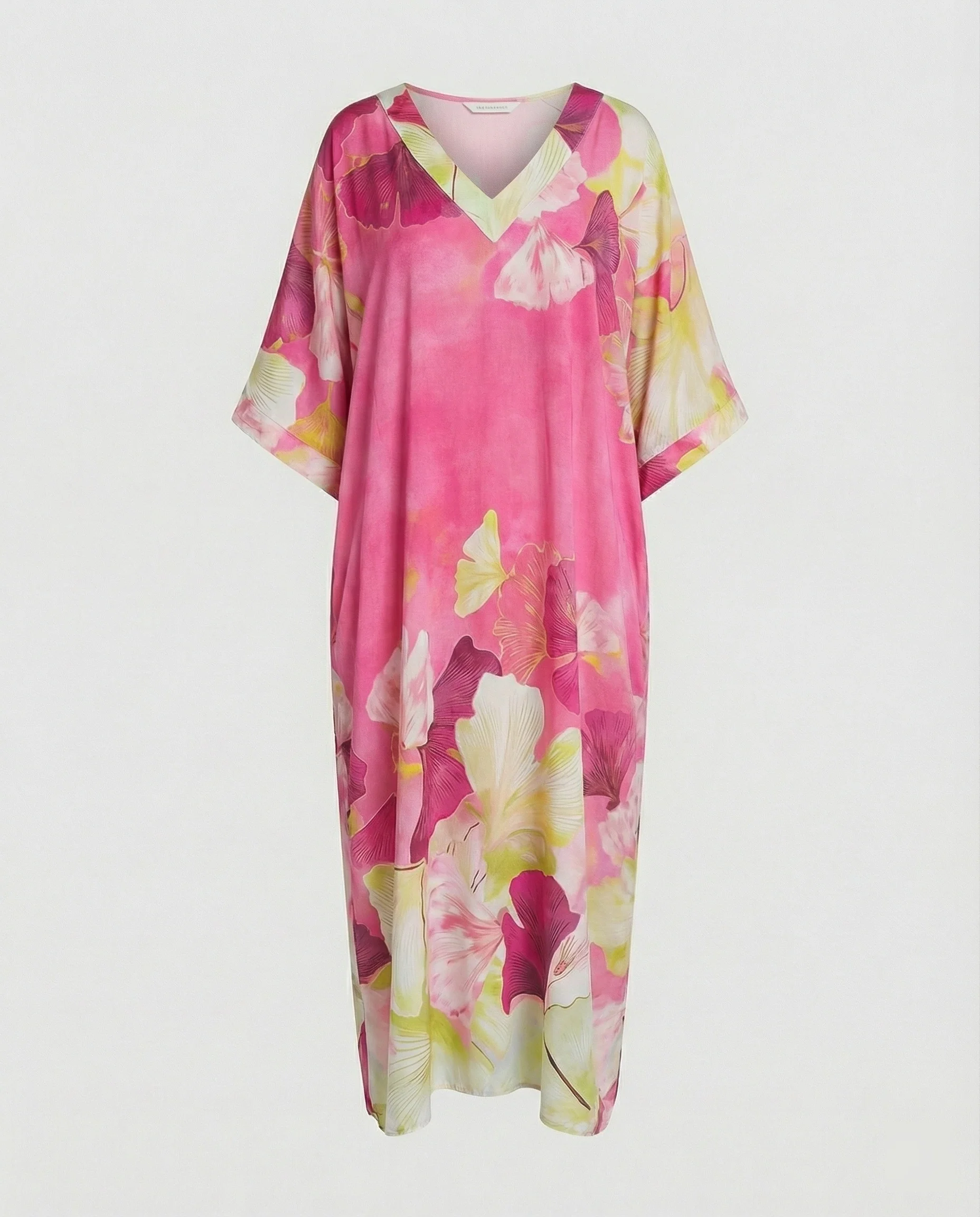 Damen Maxikleid Leinen Kaftan - Image 5