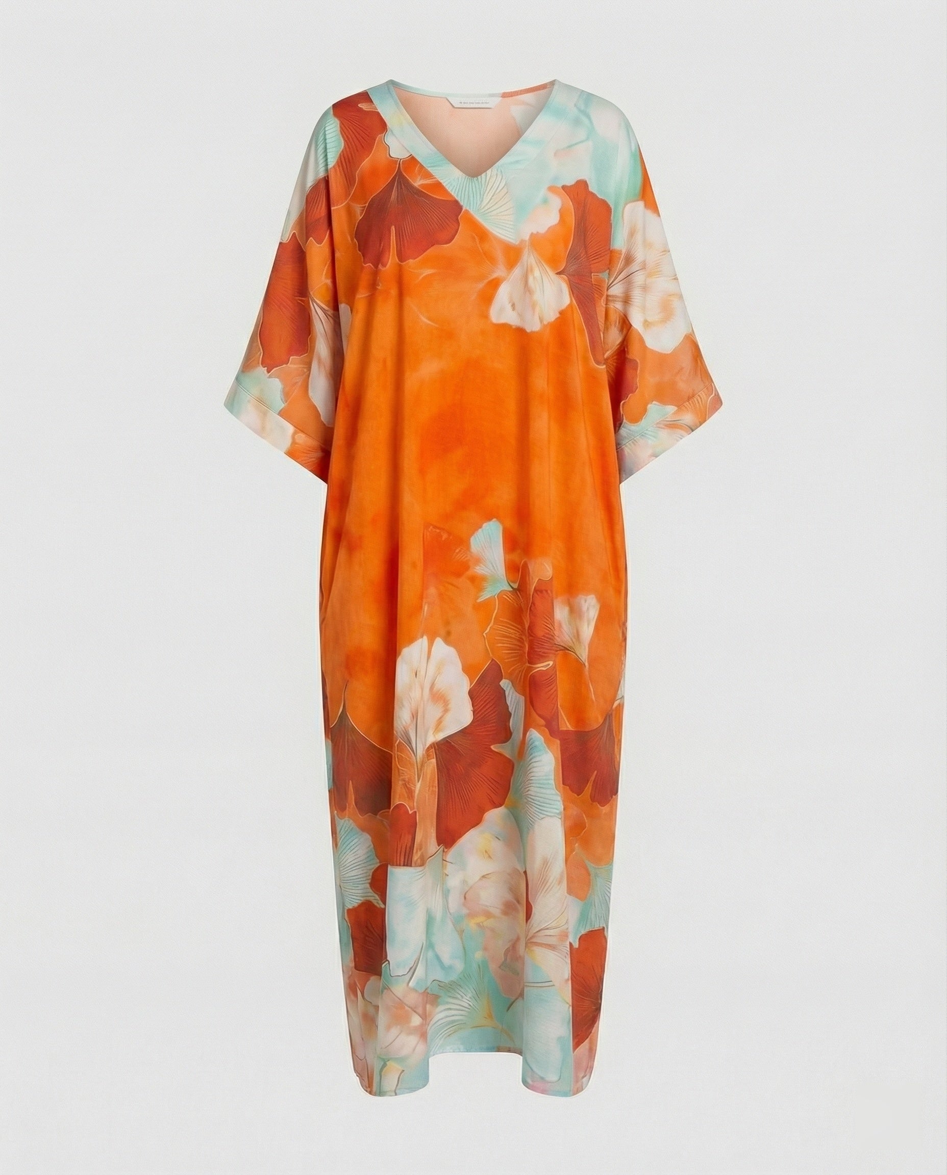 Damen Maxikleid Leinen Kaftan - Image 6
