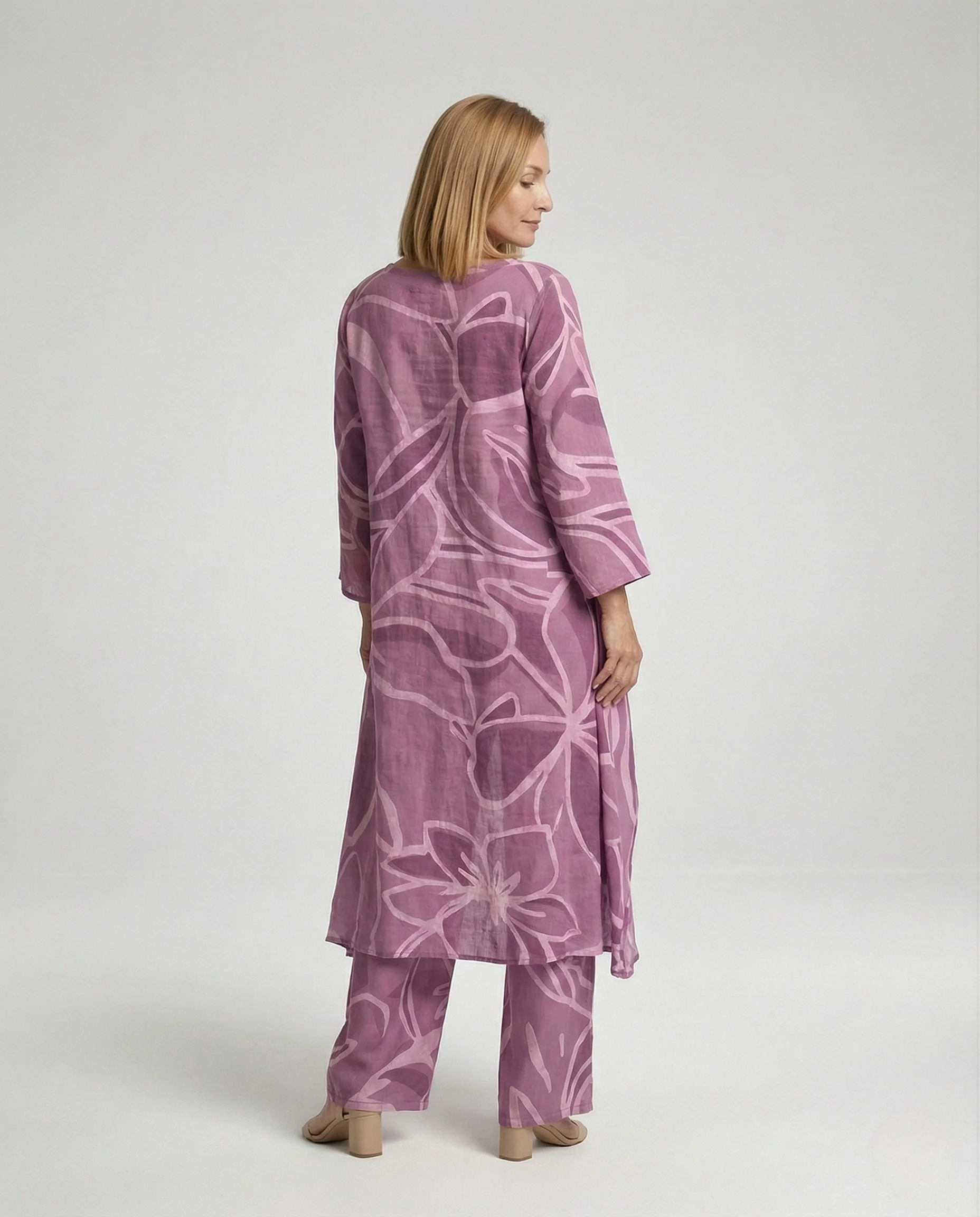 Zweiteiler Set Damen Palazzo Hose - Image 3