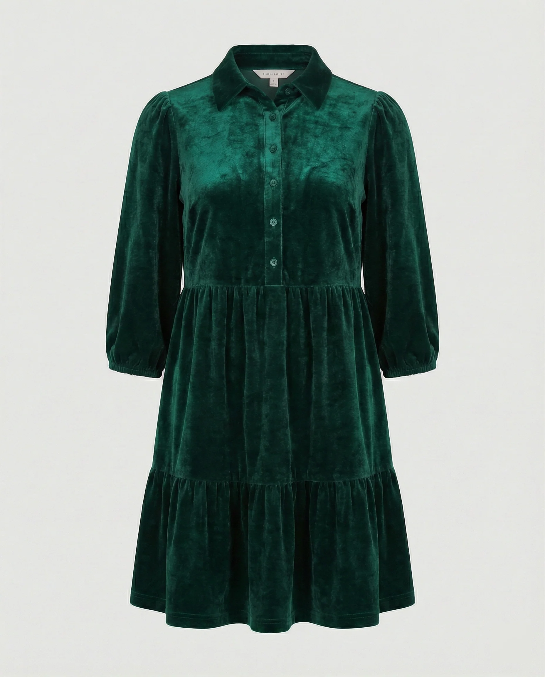 Damen Freizeitkleid Samt Babydoll - Image 7
