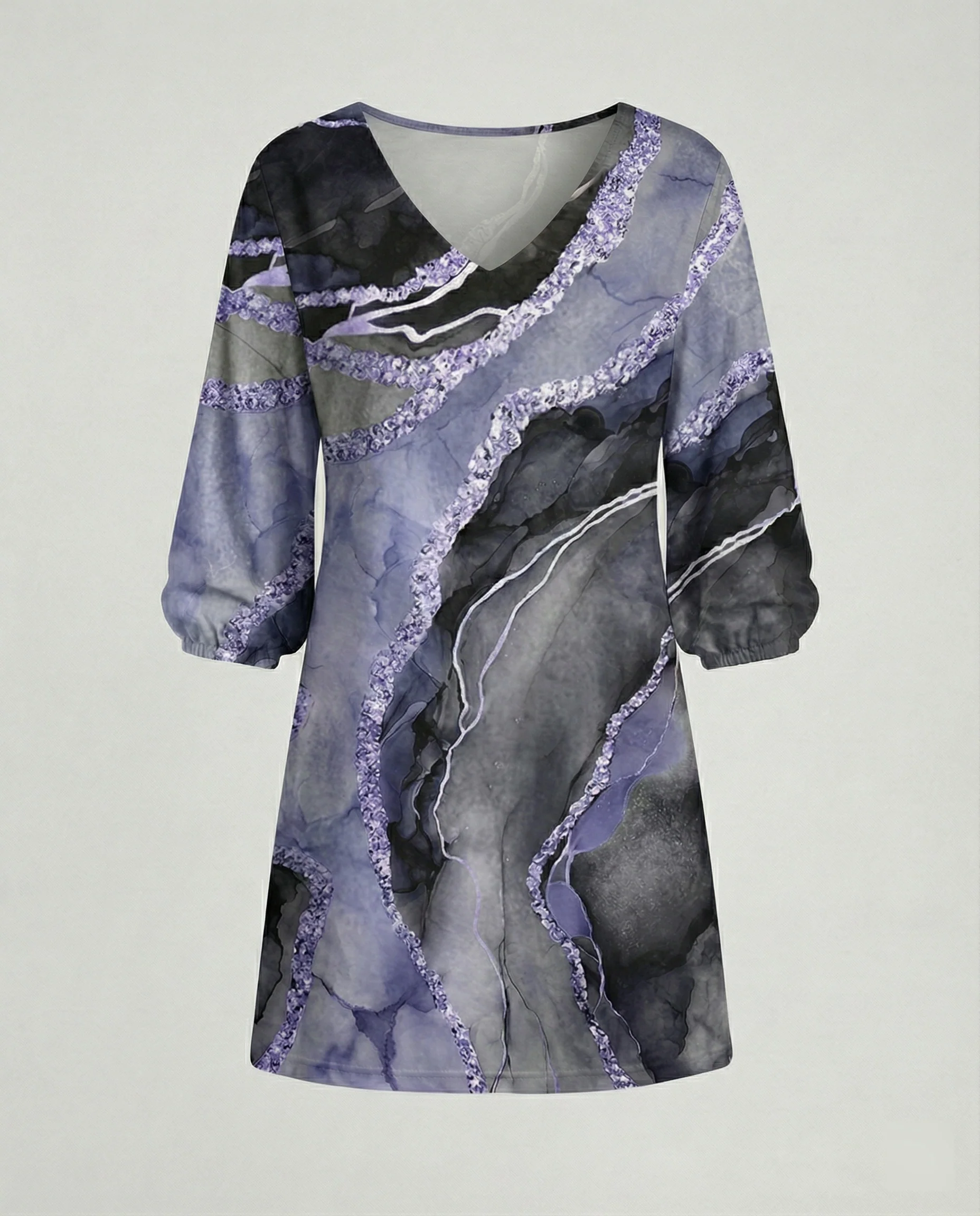 Maxikleid Damen Vintage Rosenprint - Image 7