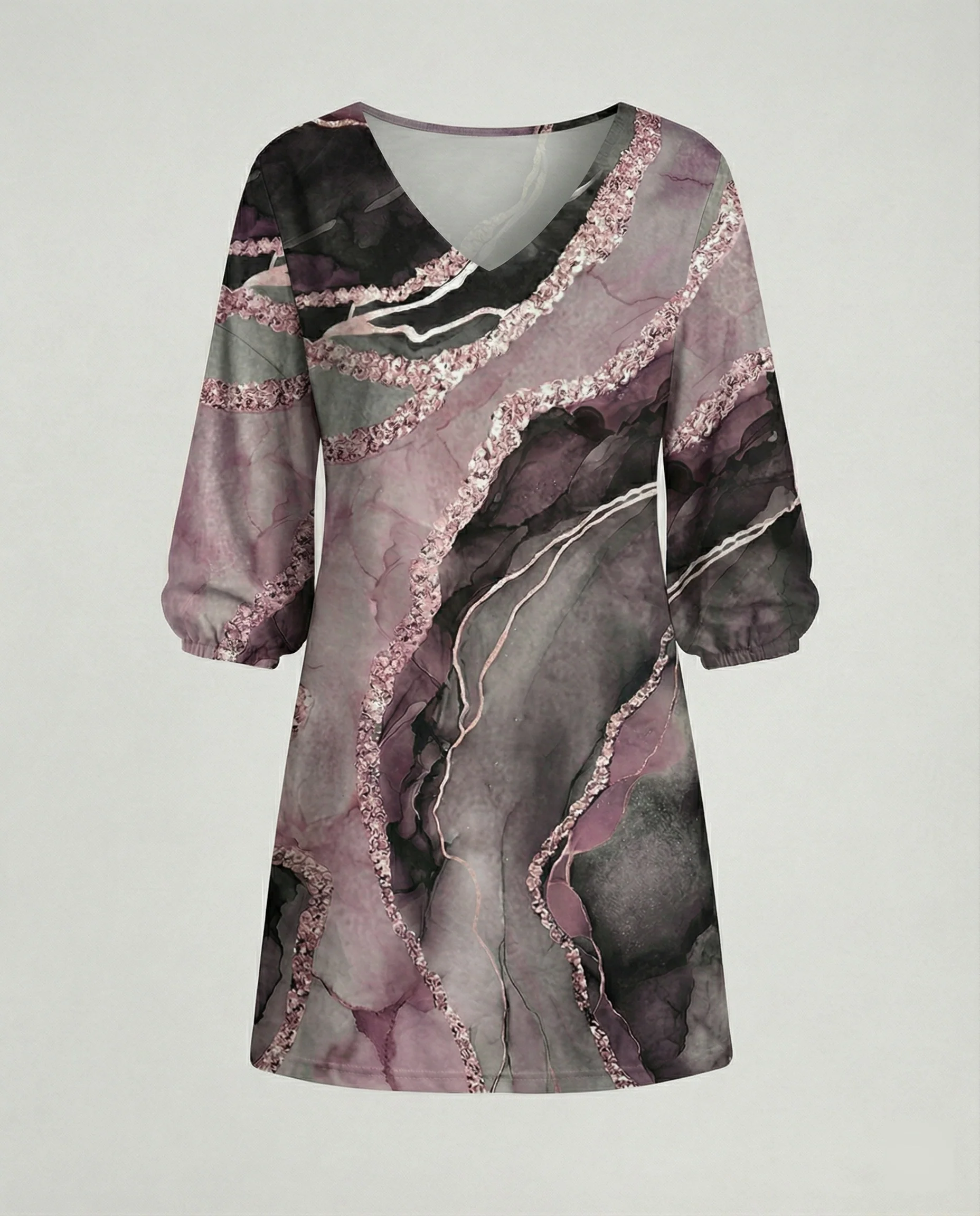 Maxikleid Damen Vintage Rosenprint - Image 8