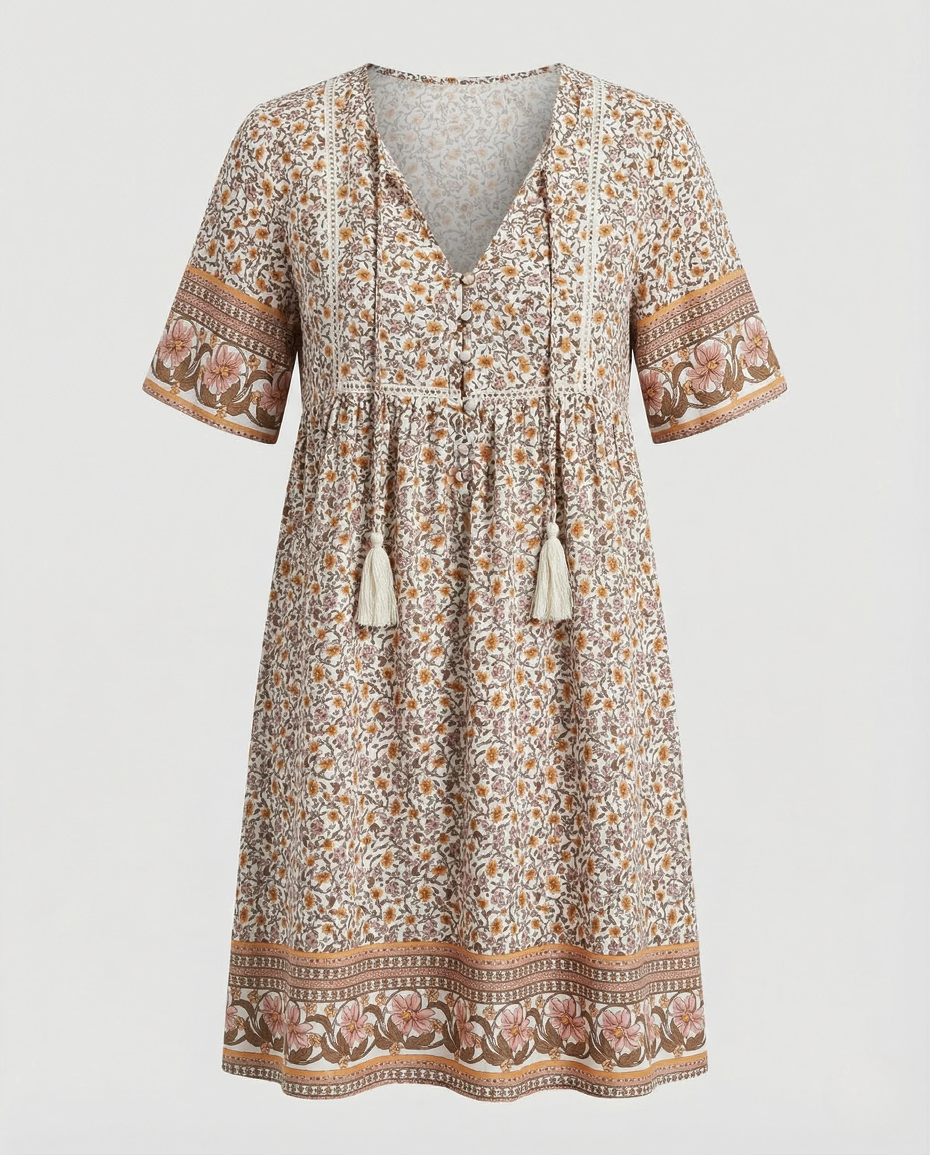 Tunikakleid Damen Mit Quasten - Image 4