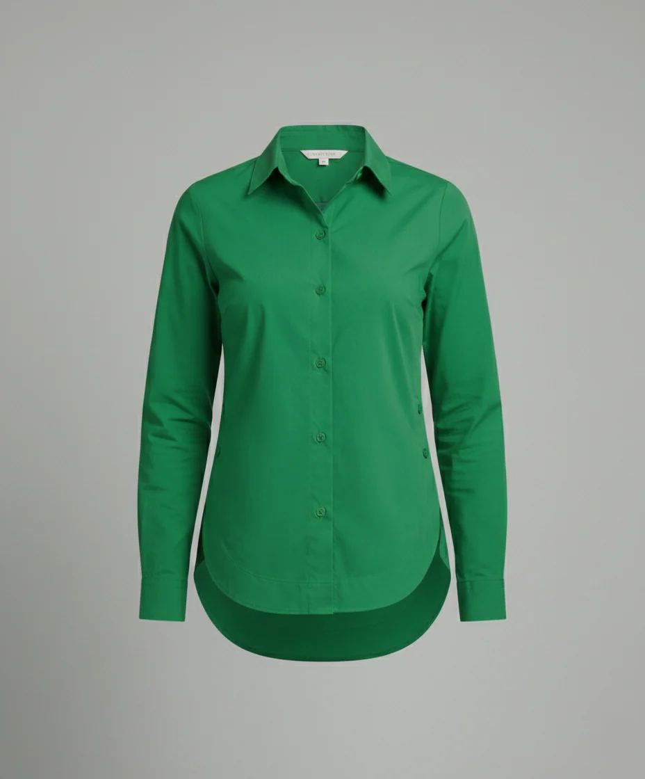 Baumwoll Hemdbluse Damen locker geschnitten - Image 5