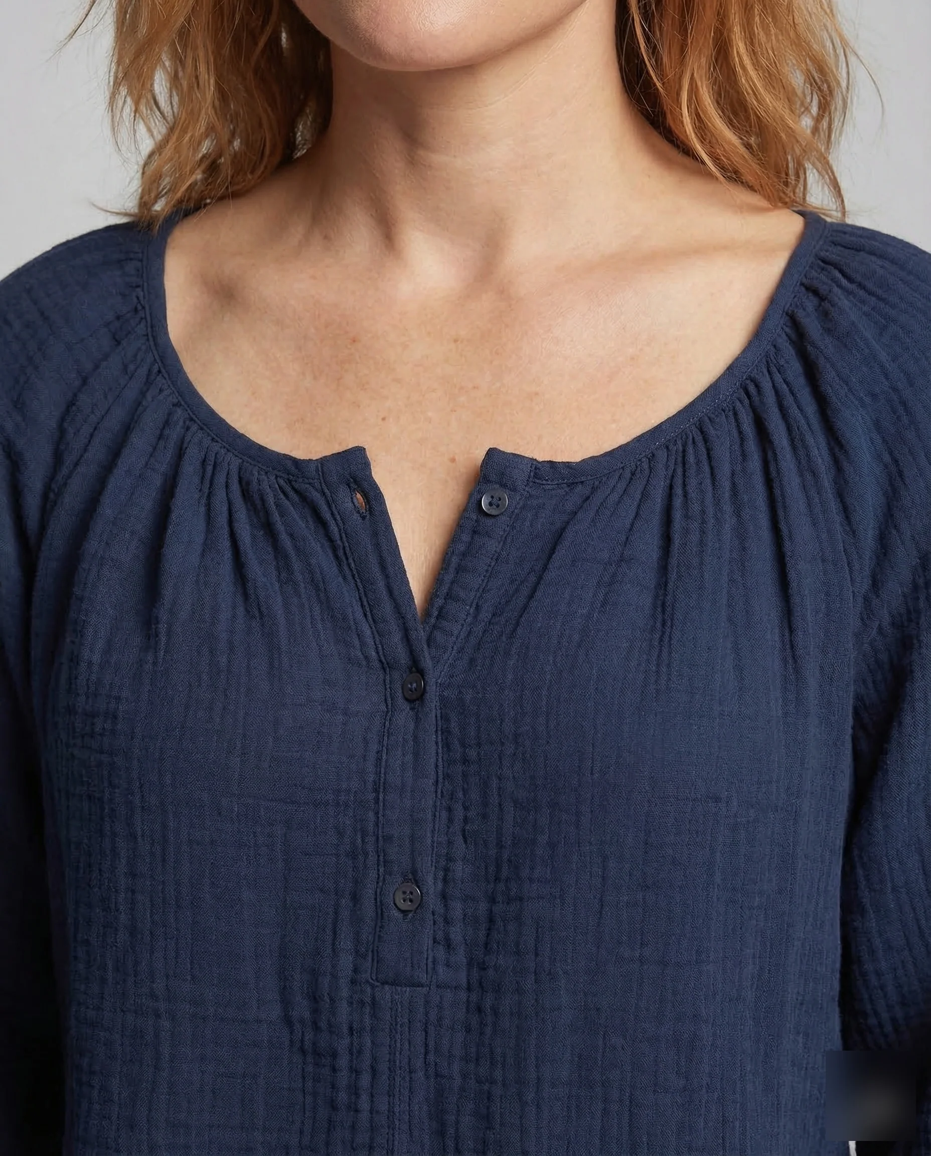 Damen Tunika Bluse Baumwolle Freizeit - Image 3