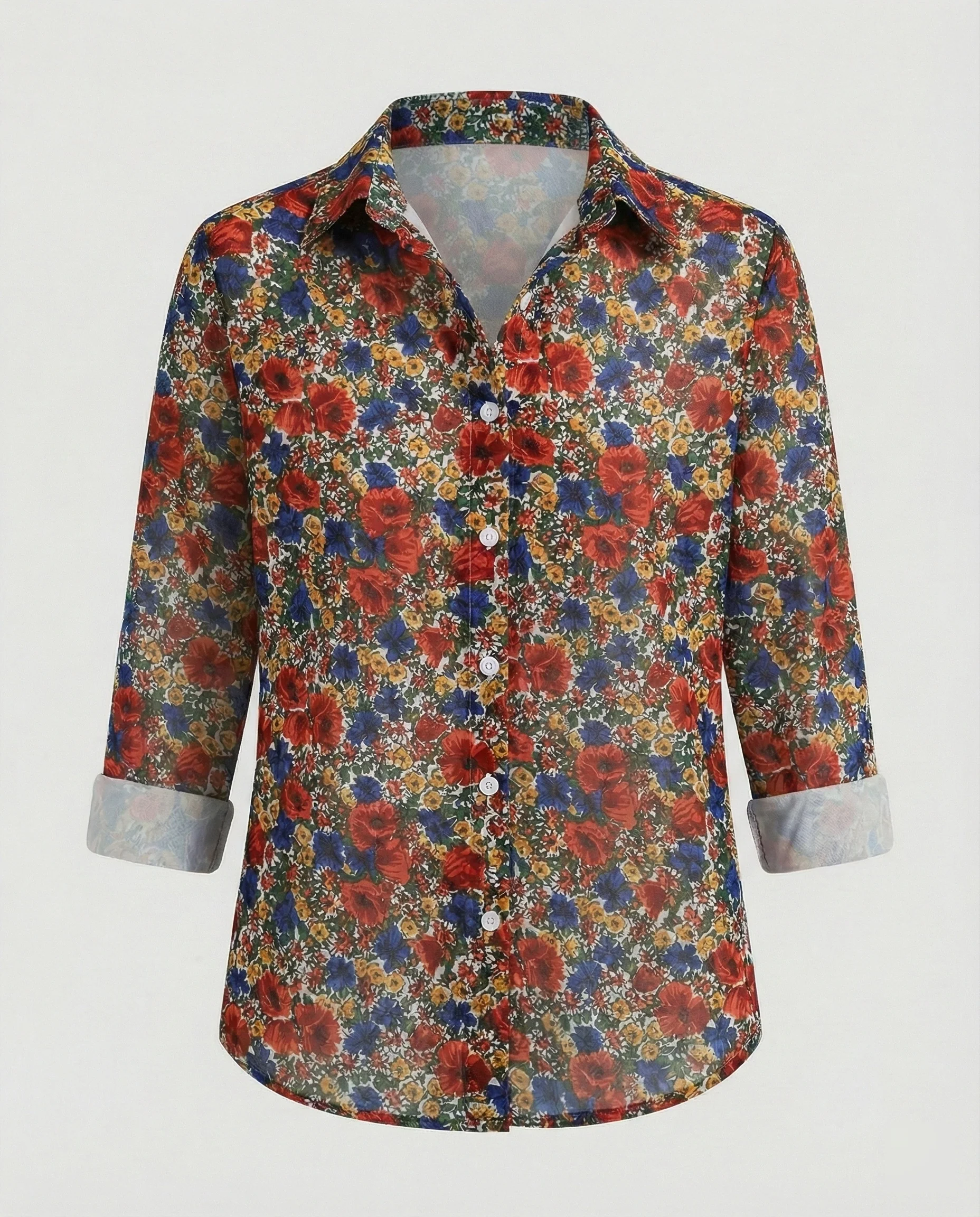 Damen Hemdbluse Katzenprint - Image 26