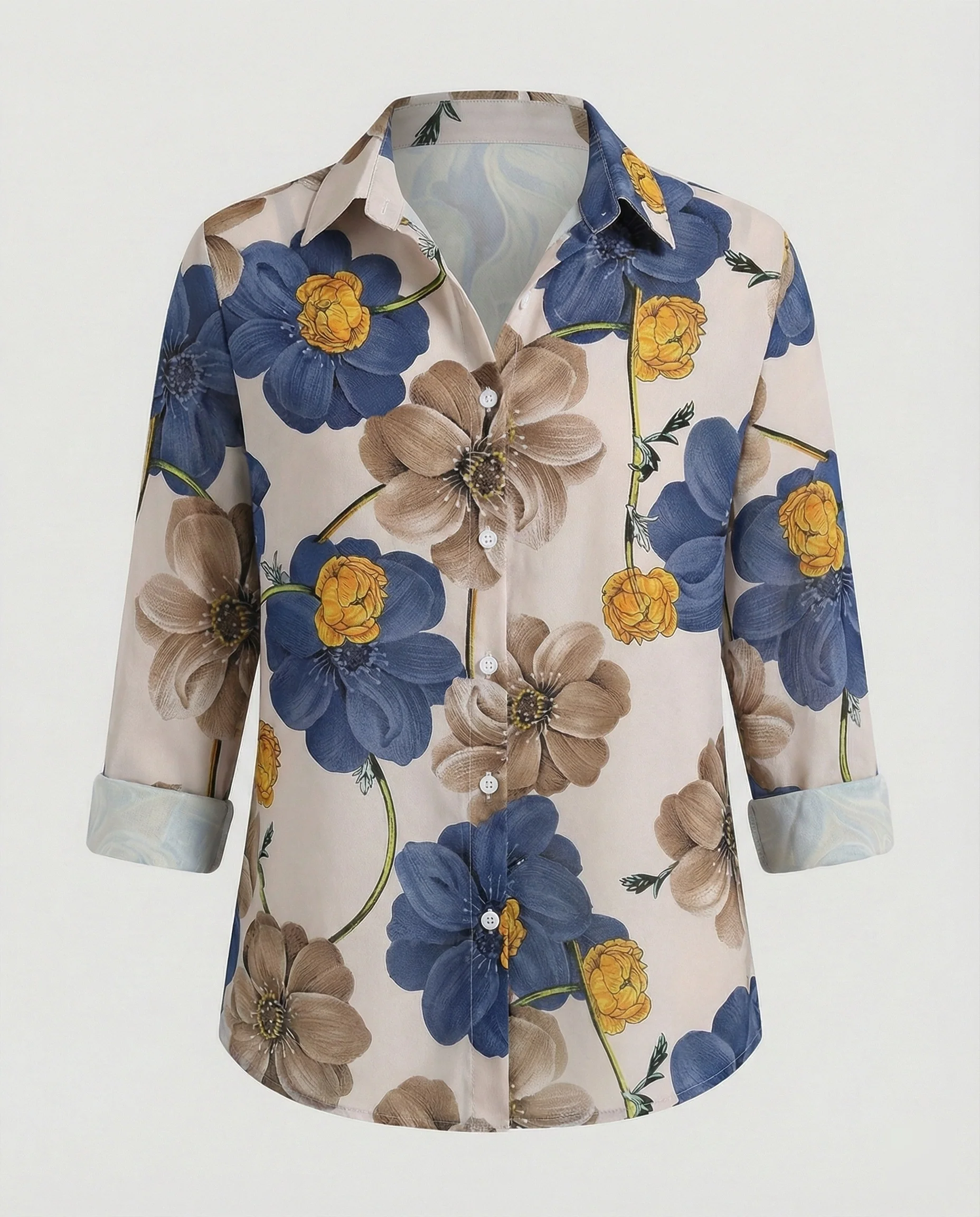 Damen Hemdbluse Katzenprint - Image 29