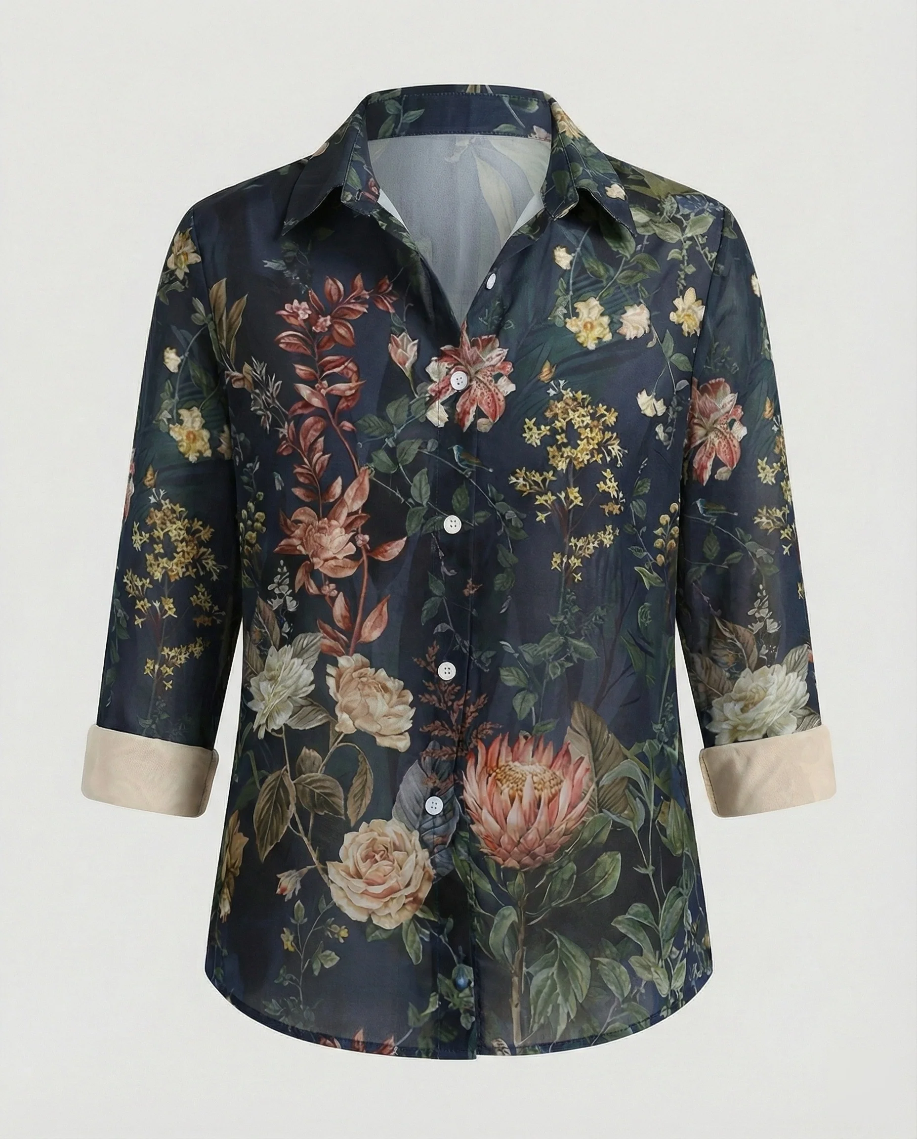 Damen Hemdbluse Katzenprint - Image 32