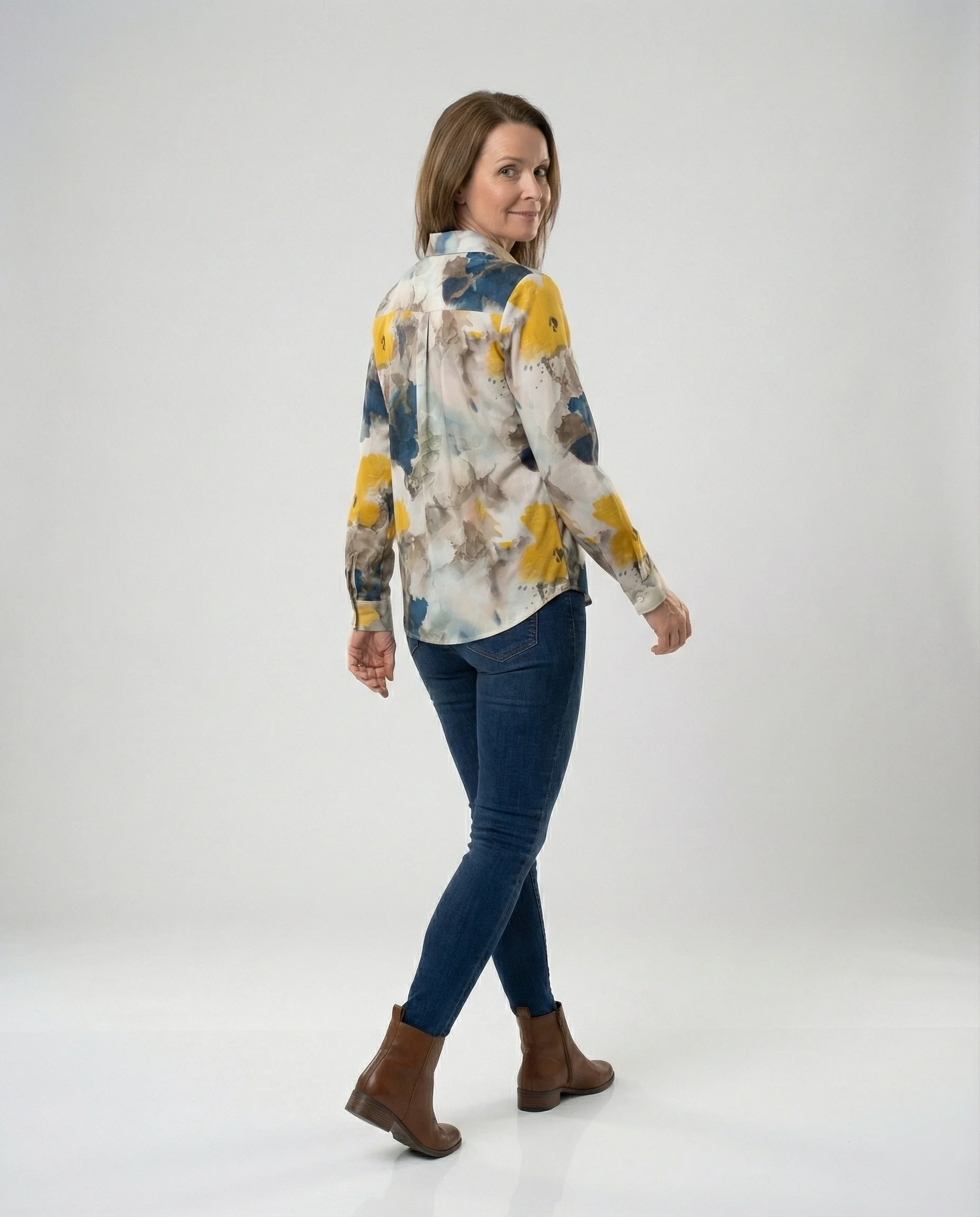 Damen Hemdbluse Katzenprint - Image 34