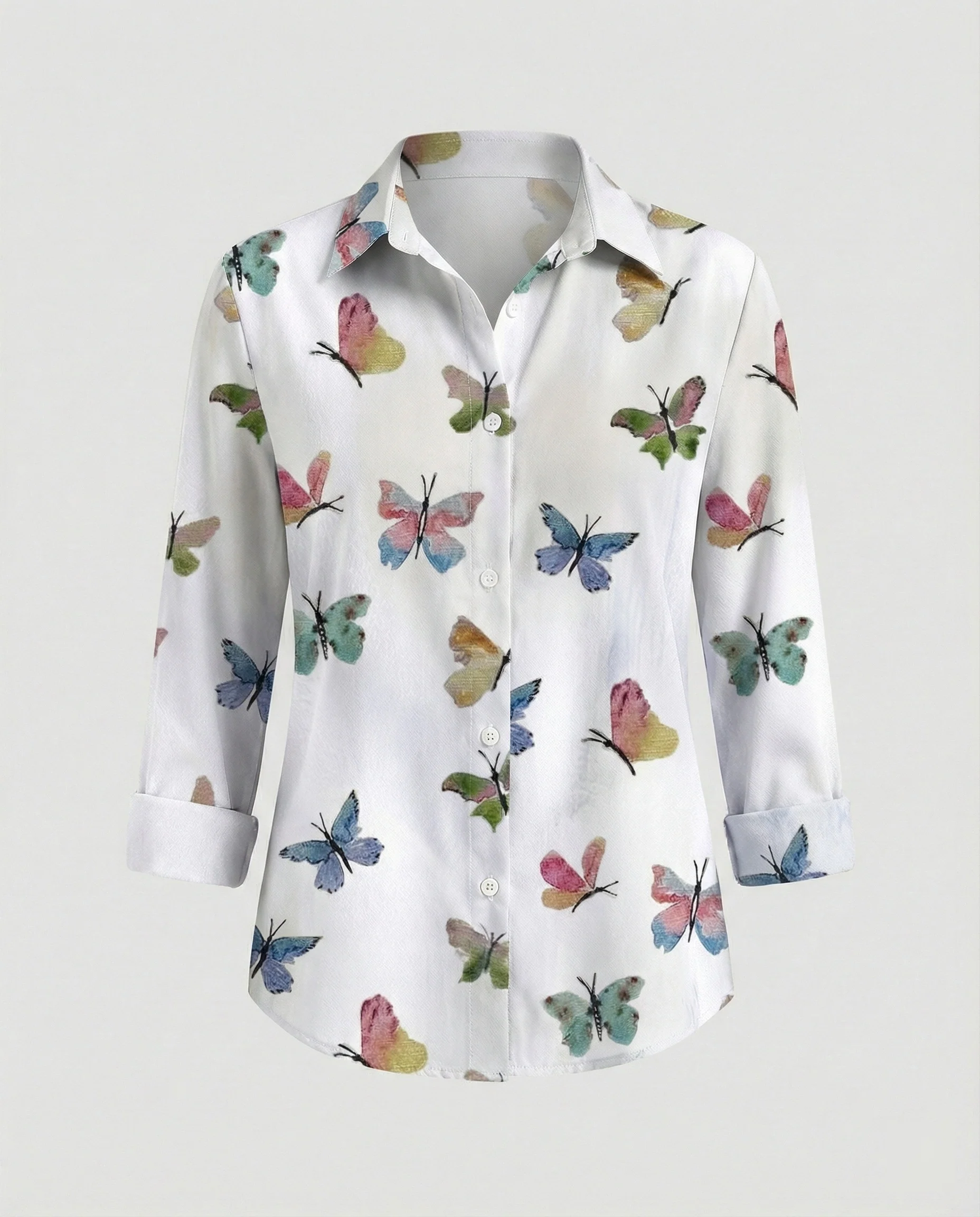 Damen Hemdbluse Katzenprint - Image 7