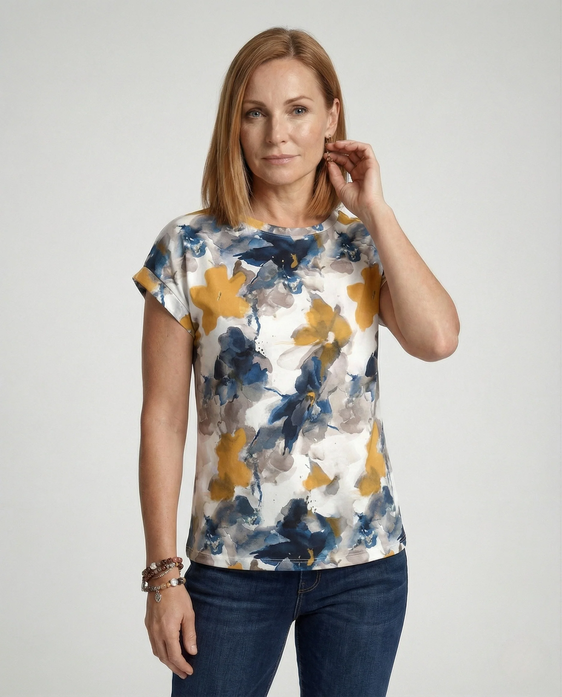 Batik Kurzarm Oberteil Damen - Image 2