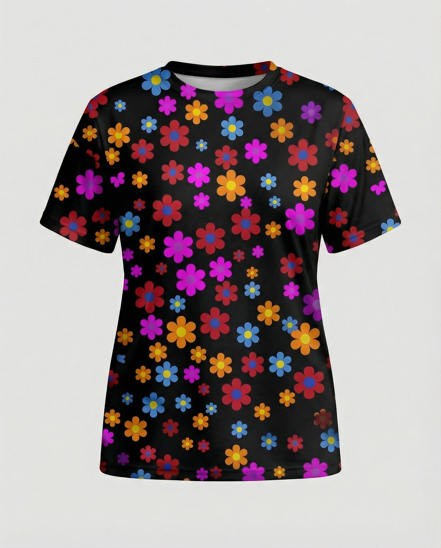 Kurzarmshirt Totenkopf Print Damen - Image 19