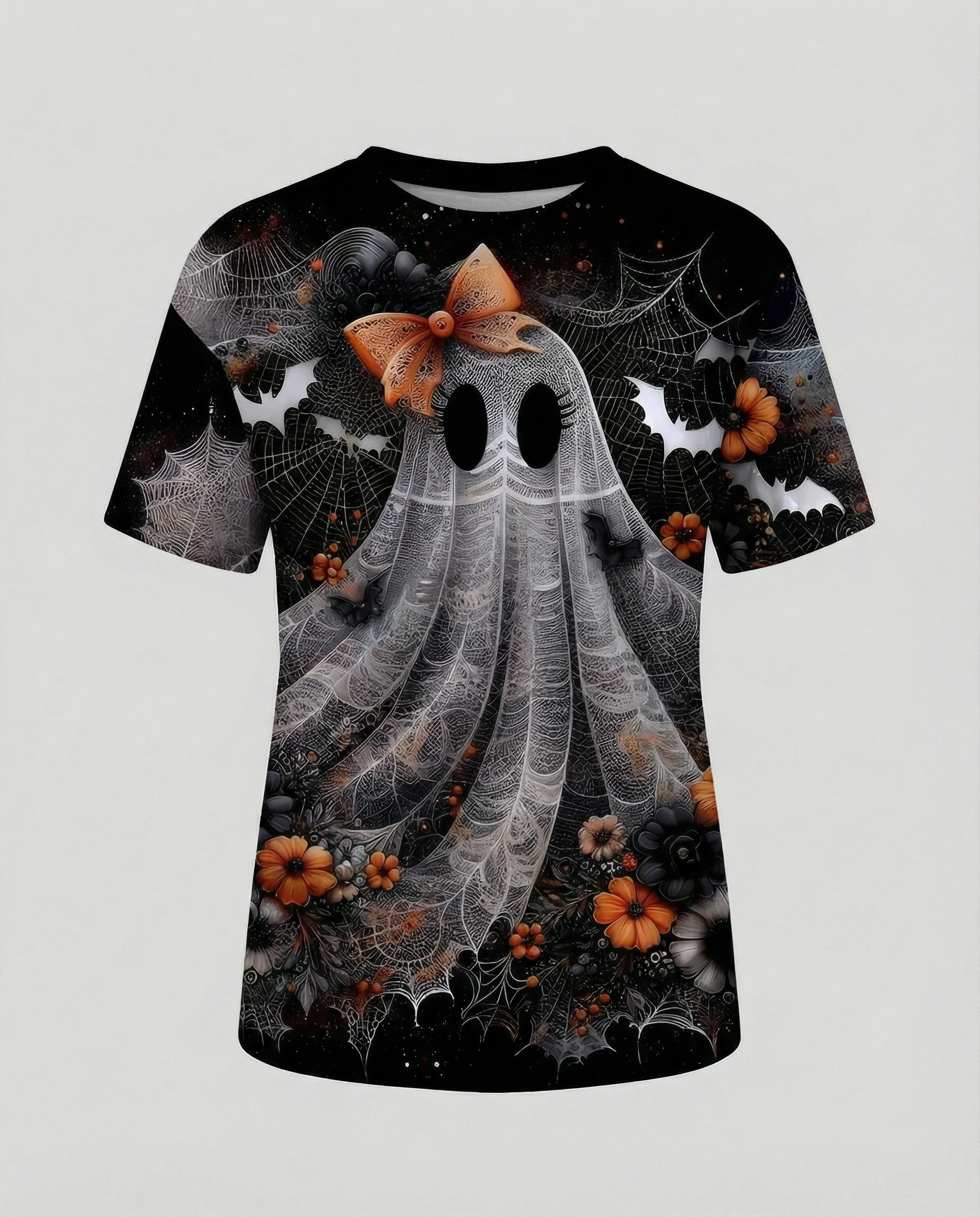 Kurzarmshirt Totenkopf Print Damen - Image 27
